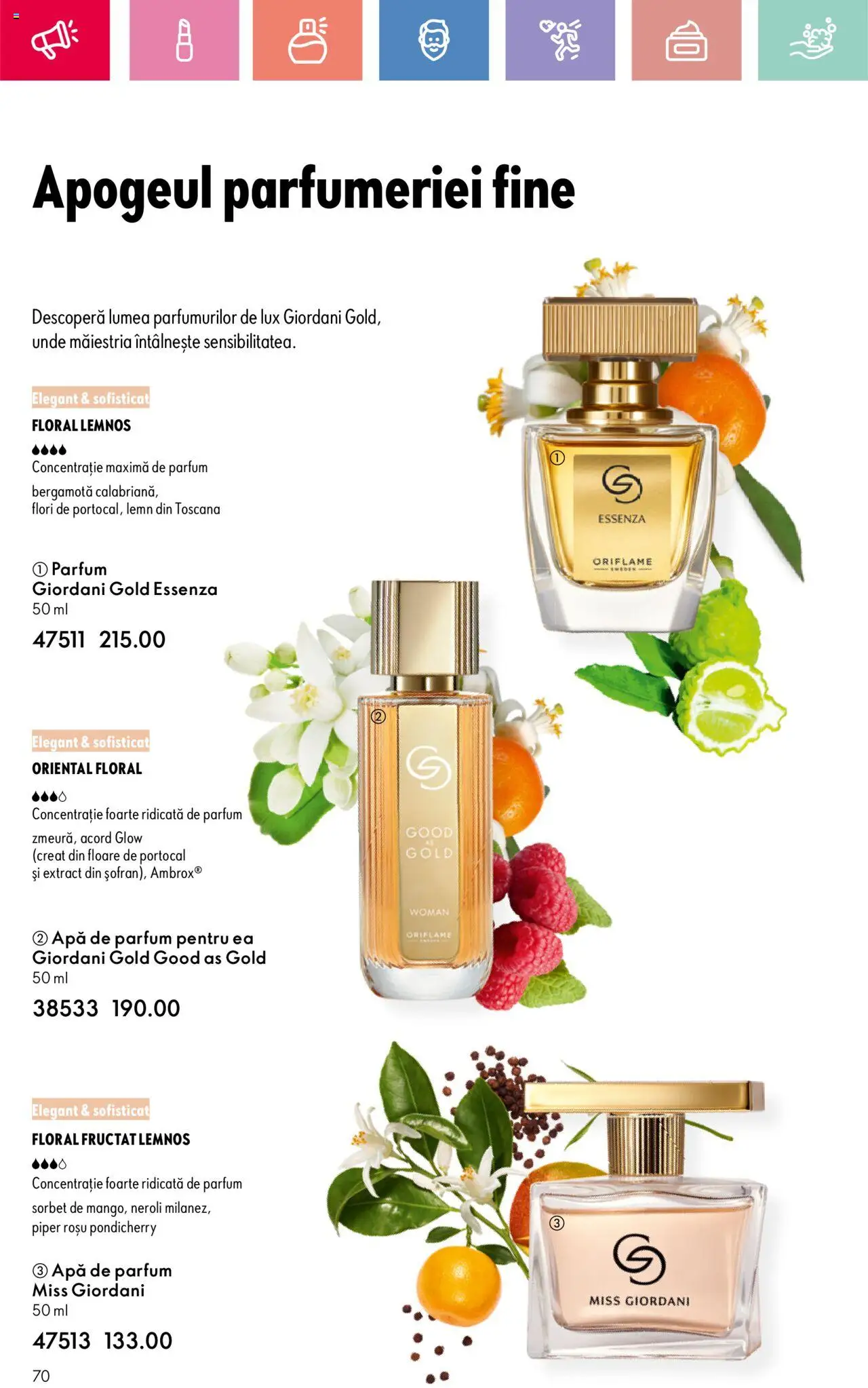 Oriflame catalog 10 2025 – valabil de la 06.07.2025 | Pagină: 70 | Produse: Apă de parfum, Parfum, Repousse cuticule, Piper