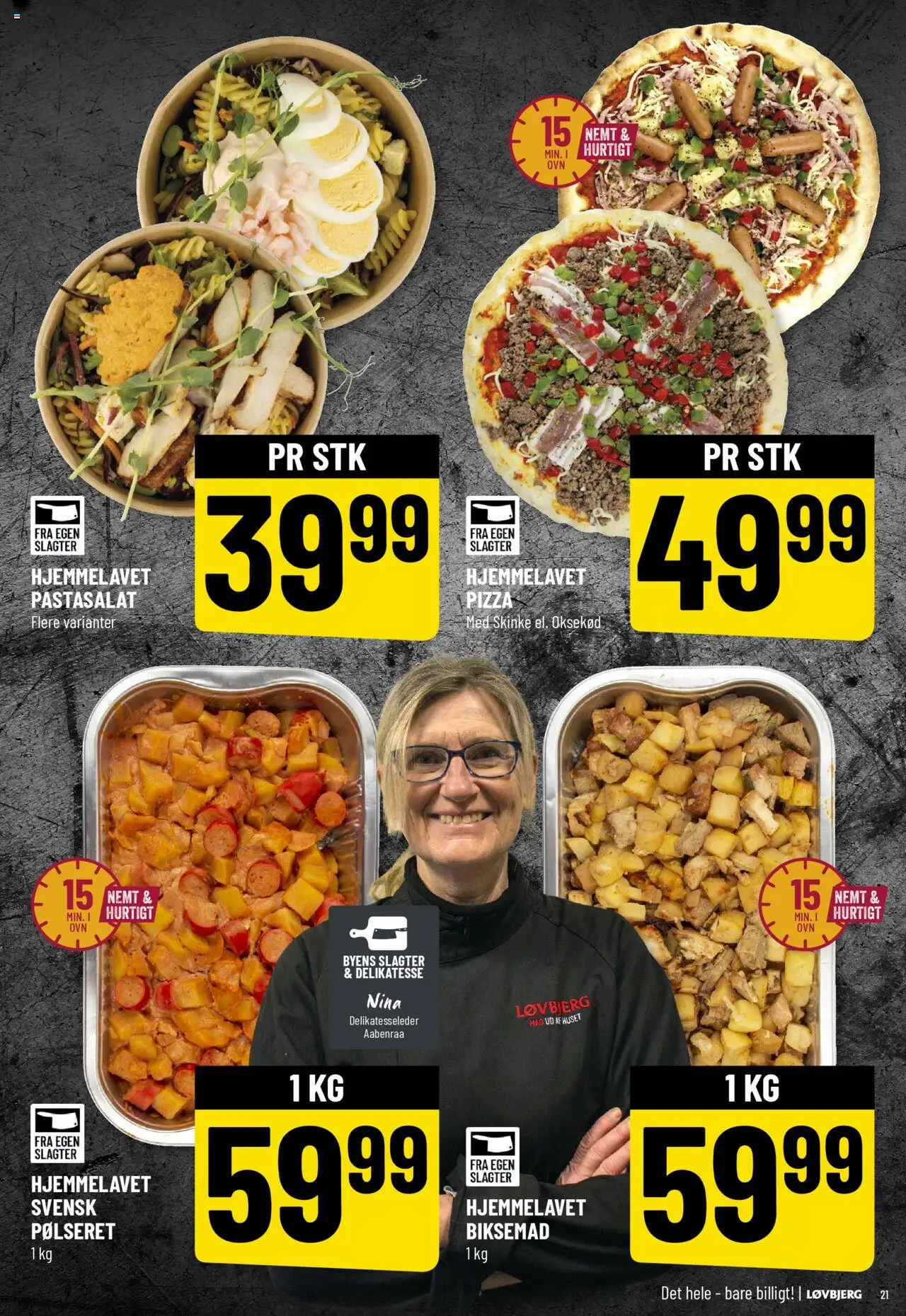 Løvbjerg Tilbudsavis gyldig fra 08.08.2025 | Side: 21 | Produkter: Skinke, Pizza, Oksekød