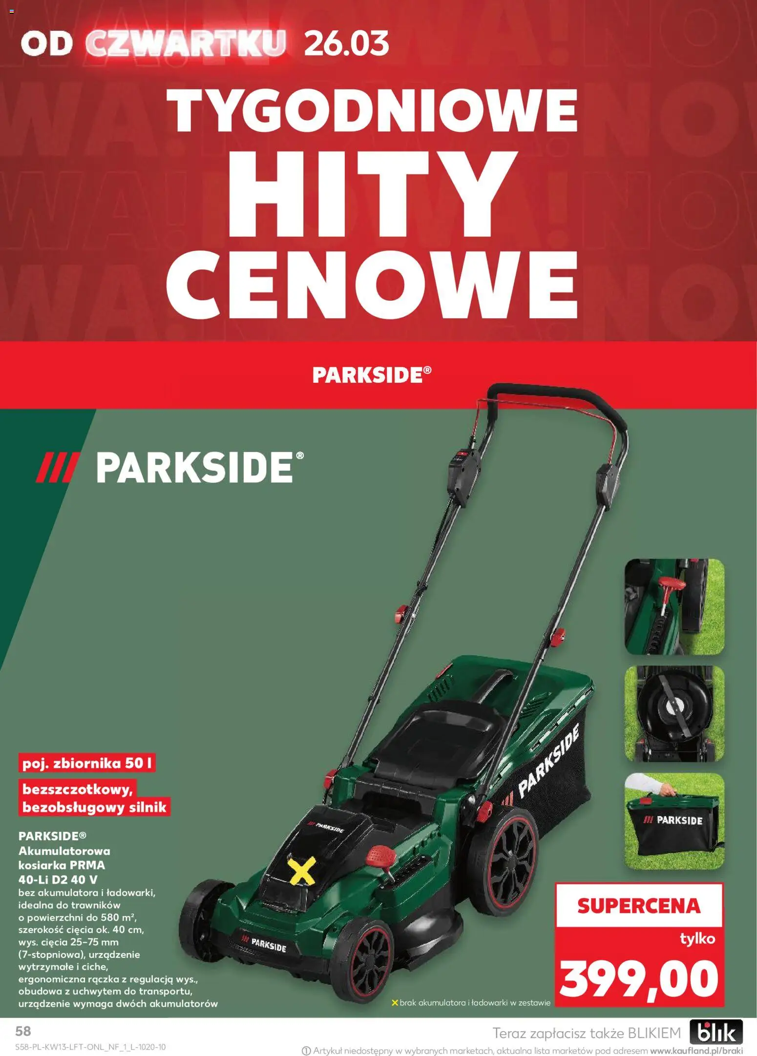 Kaufland Polsko leták od 26.03.2026 | Strana: 58 | Produkty: Parkside, Lis