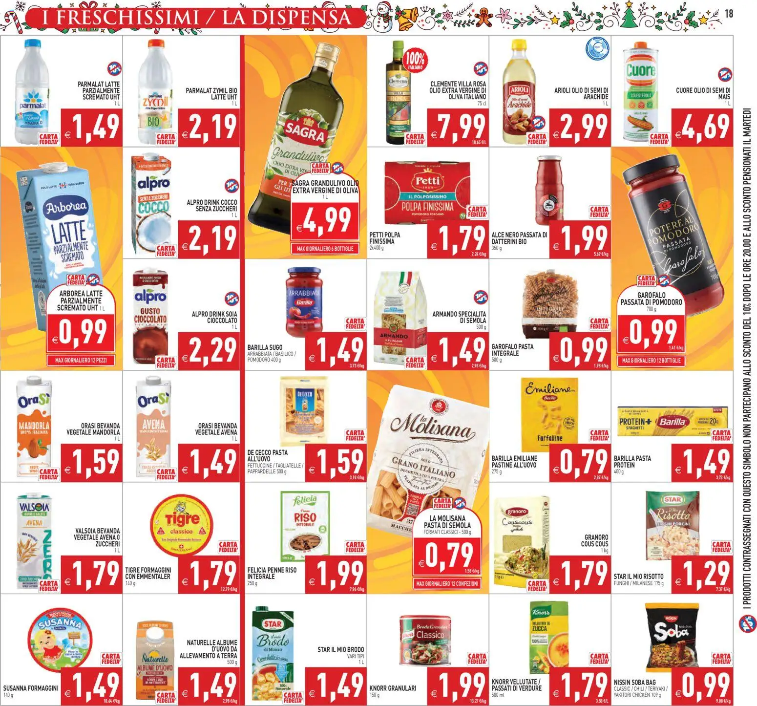 Volantino PIM Supermercati del 27.11.2025 | Pagina: 18 | Prodotti: Verdure, Olio, Basilico, Sugo