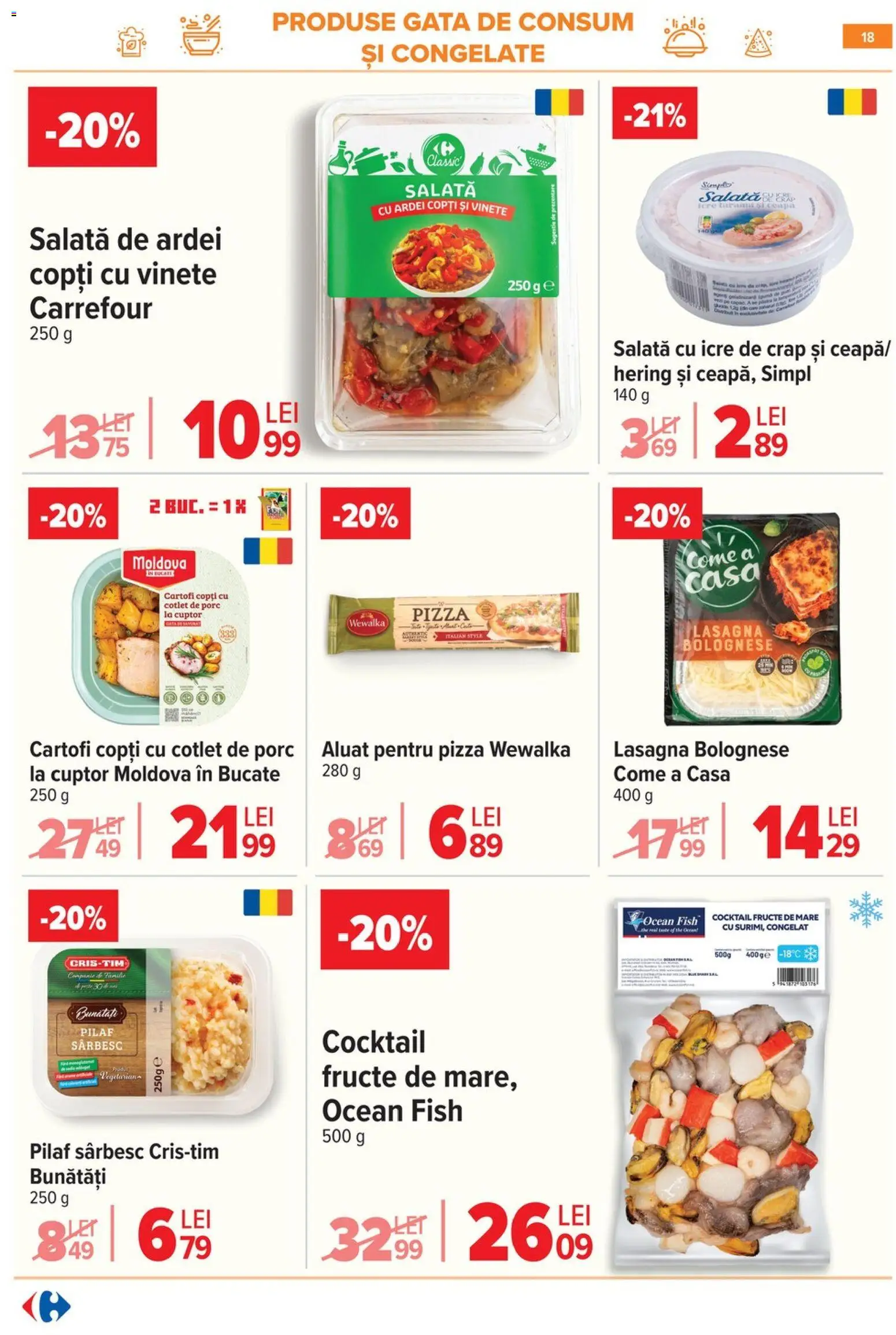Noul catalog Carrefour – valabil de la 29.04.2026 | Pagină: 19 | Produse: Cuptor, Ardei, Pizza, Salată