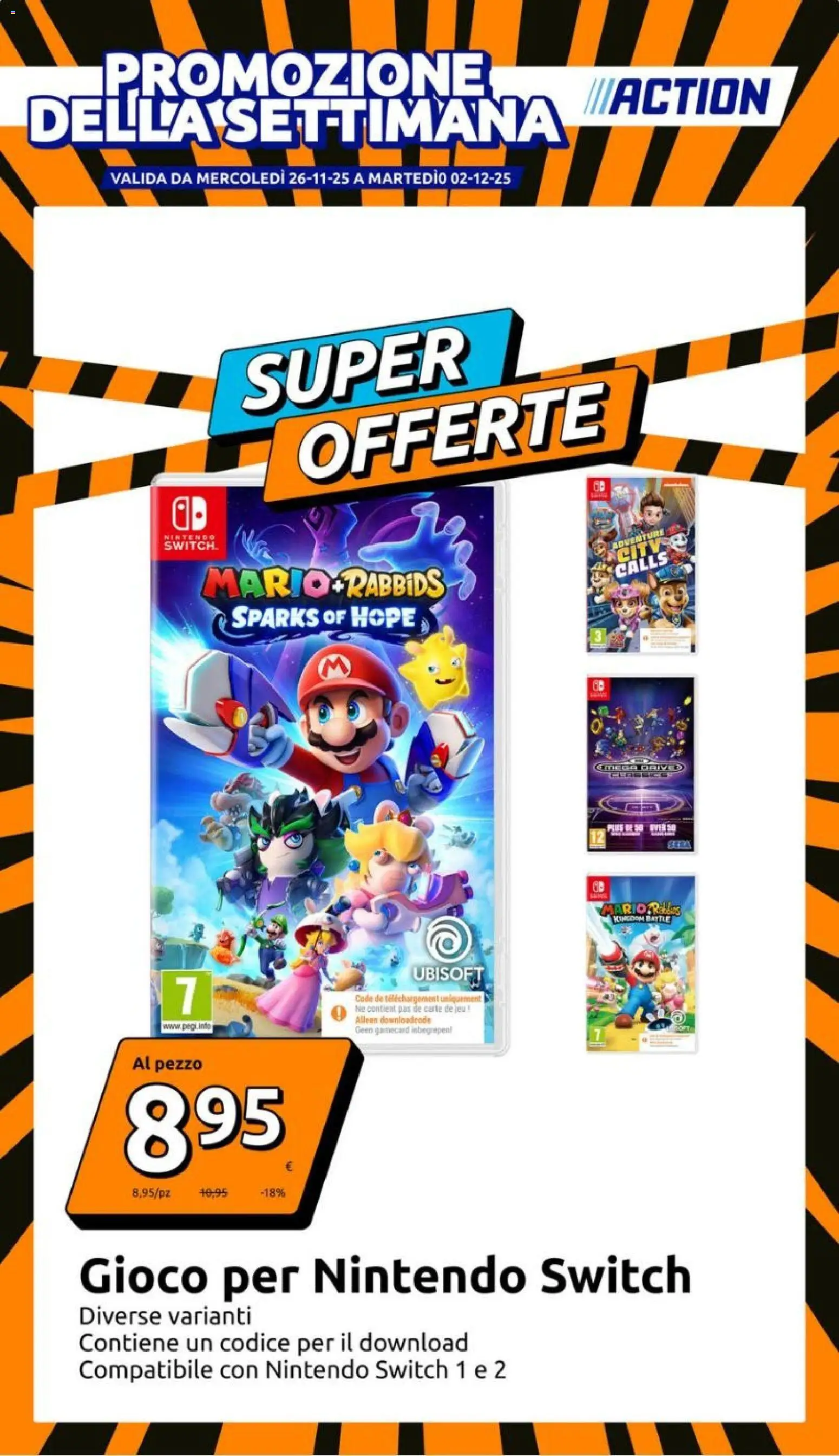 Volantino Action del 26.11.2025 | Pagina: 1 | Prodotti: Tè, Gioco