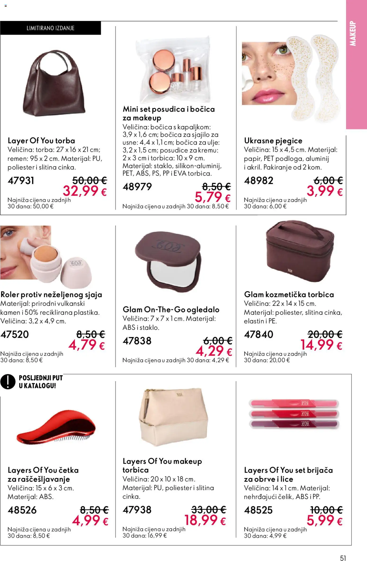 Oriflame katalog | vrijedi od 22.04.2026 | Stranica: 51 | Proizvodi: Ogledalo, Četka, Ulje, Torba