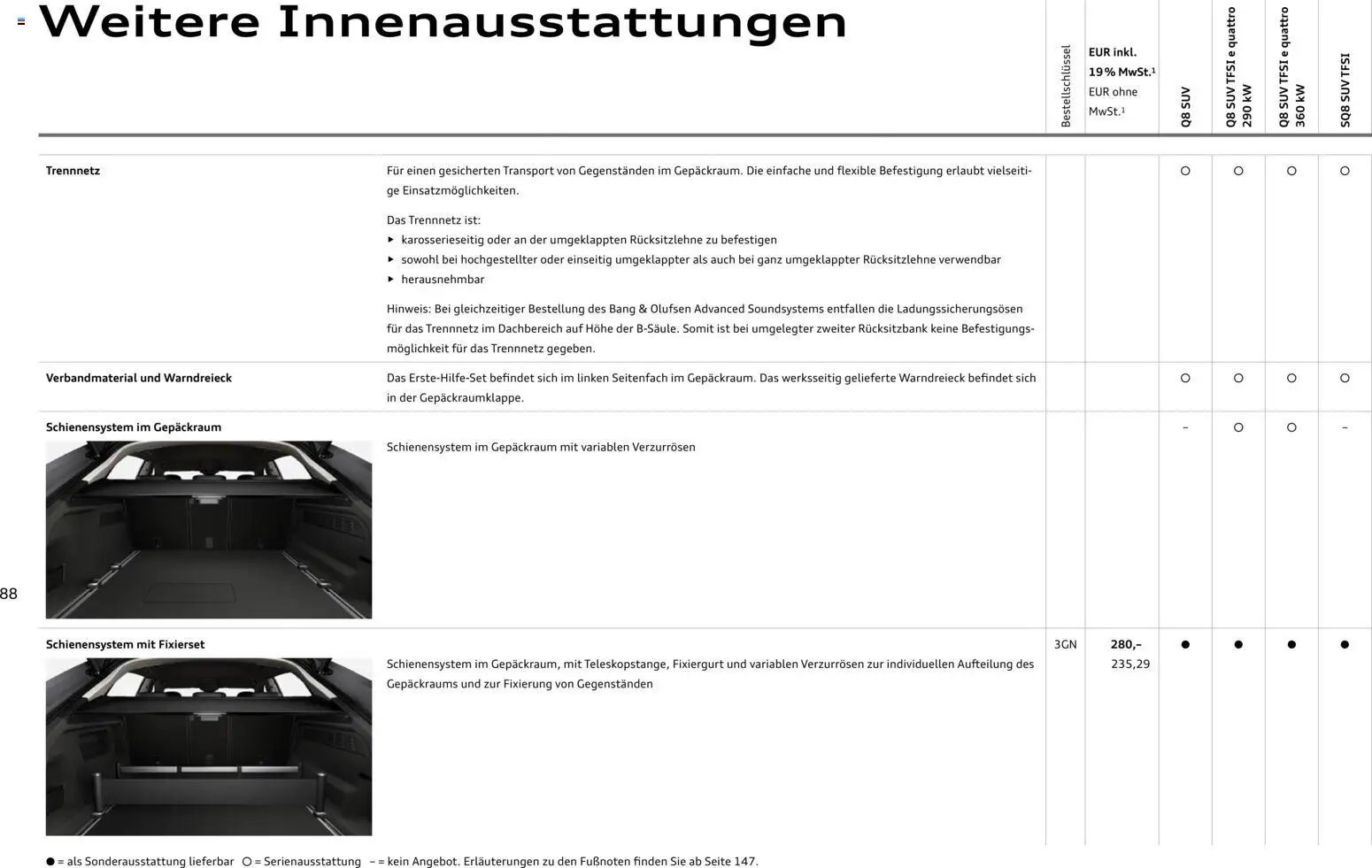 Audi Q8 – gültig ab 28.10.2025 | Seite: 88