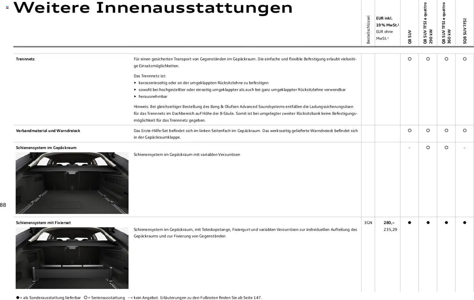 Audi Q8 – gültig ab 06.11.2025 | Seite: 88
