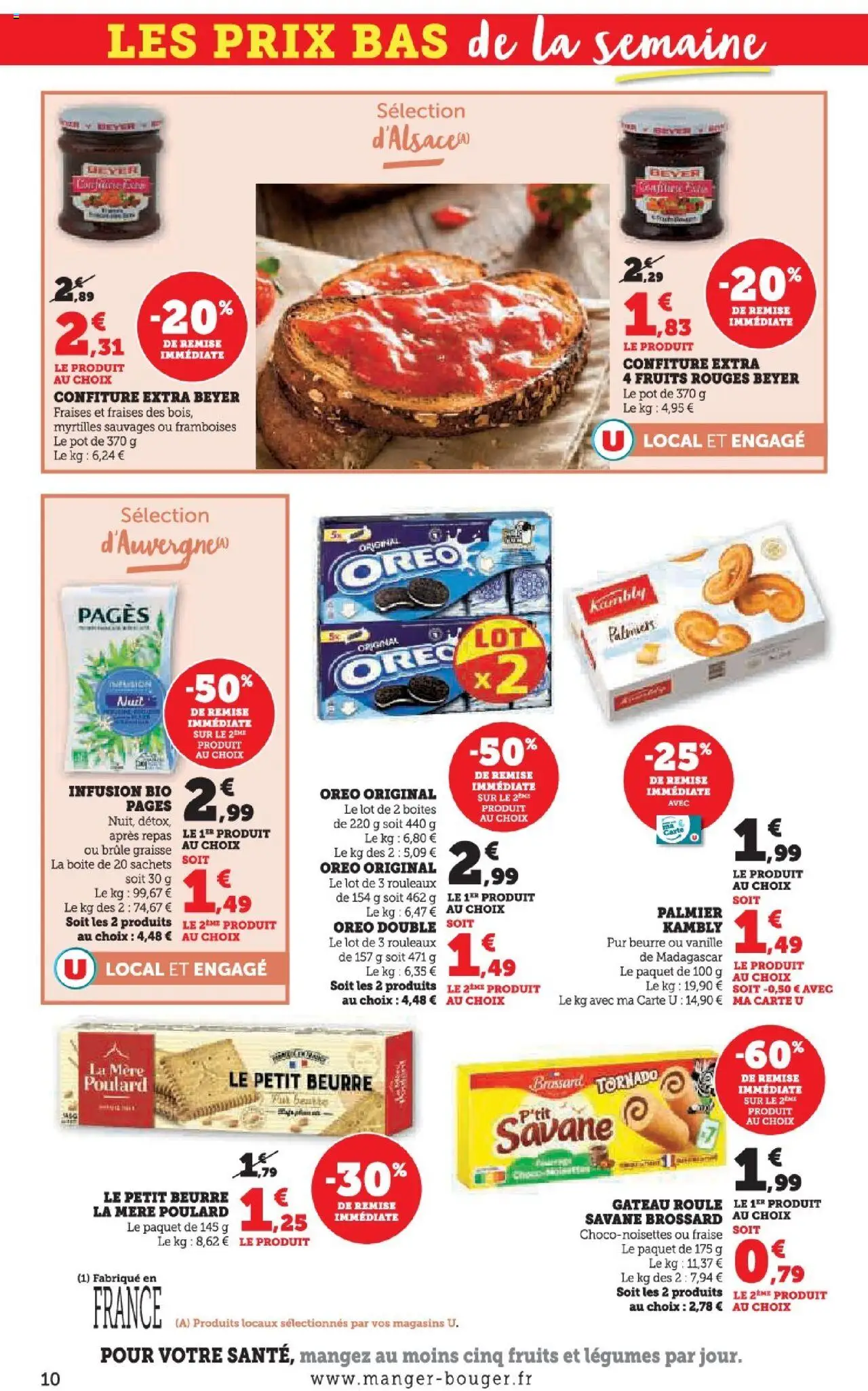  | Page: 10 | Produits: Myrtilles, Infusion, Palmier, Beurre