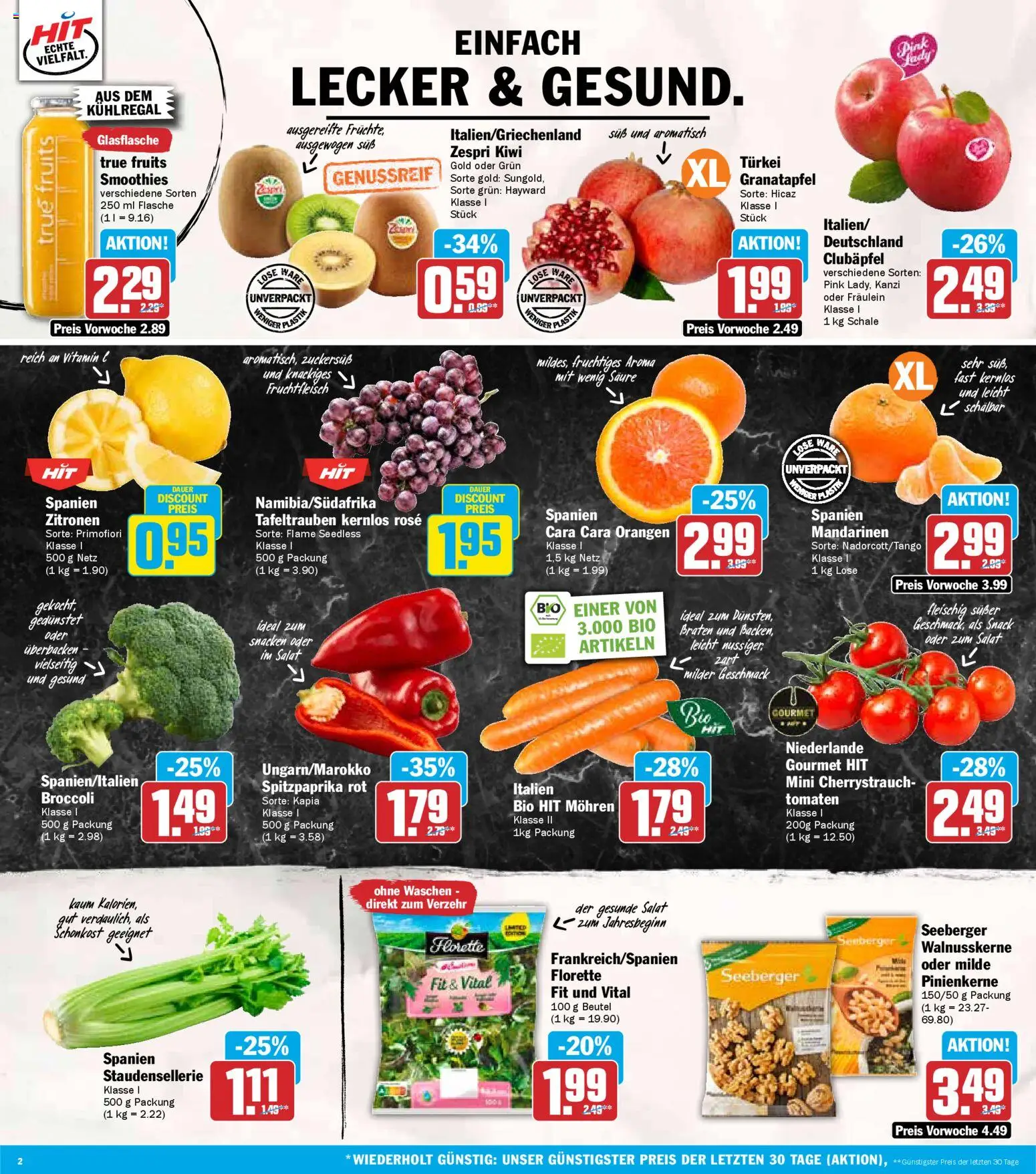 HIT Prospekt 	 – gültig ab 12.01.2026 | Seite: 2 | Produkte: Granatapfel, Tomaten, Mohren, Zitronen