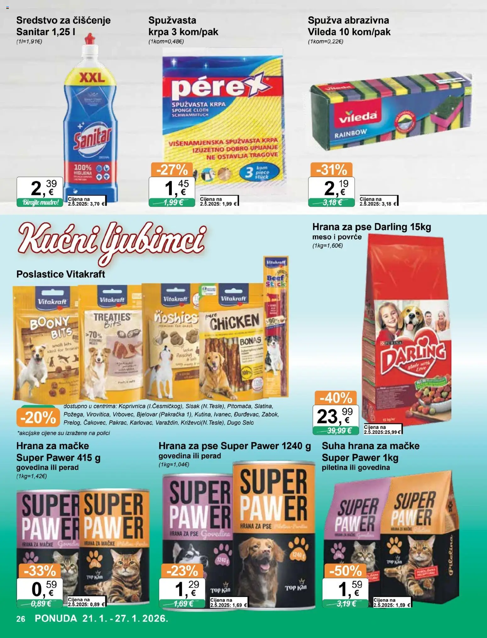 KTC katalog | vrijedi od 21.01.2026 | Stranica: 26 | Proizvodi: Spužva, Meso, Hrana za pse, Govedina