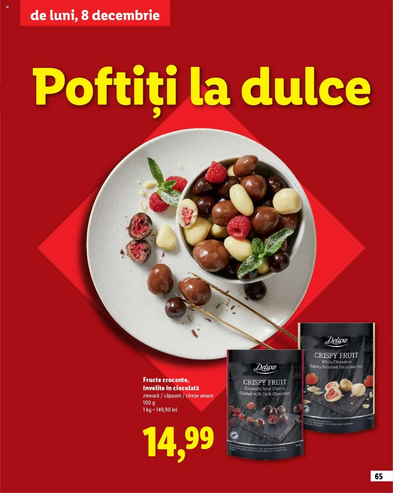 Noul catalog Lidl – valabil de la 23.10.2025 | Pagină: 65 | Produse: Zmeură, Căpșuni, Cireșe, Fructe