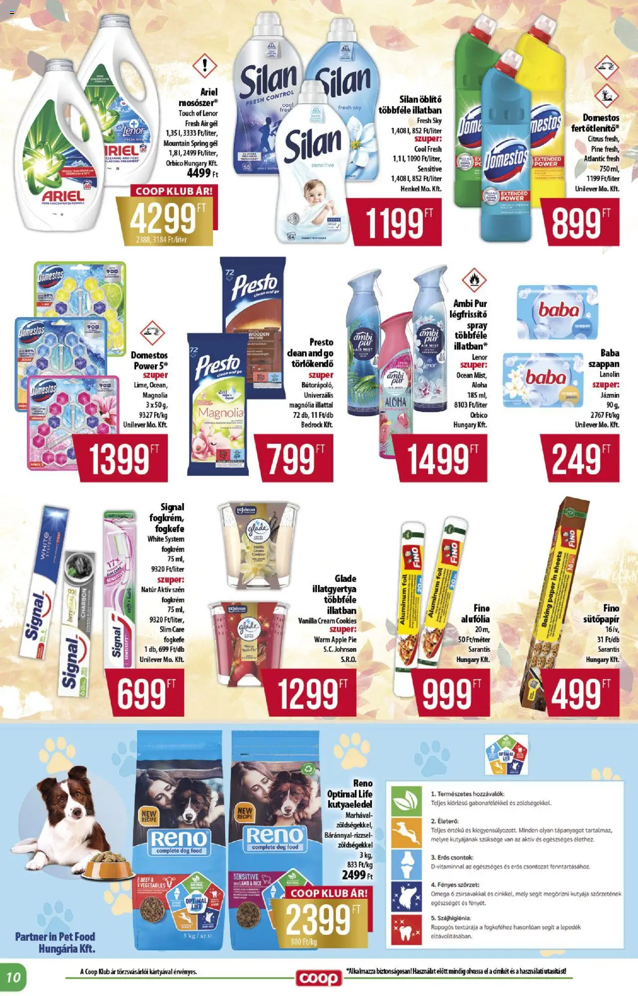 COOP akciós ujság - amely érvényes a következő dátumtól: 24.10.2025 | Oldal: 10 | Termékek: Törlőkendő, Illatgyertya, Szappan, Fogkefe