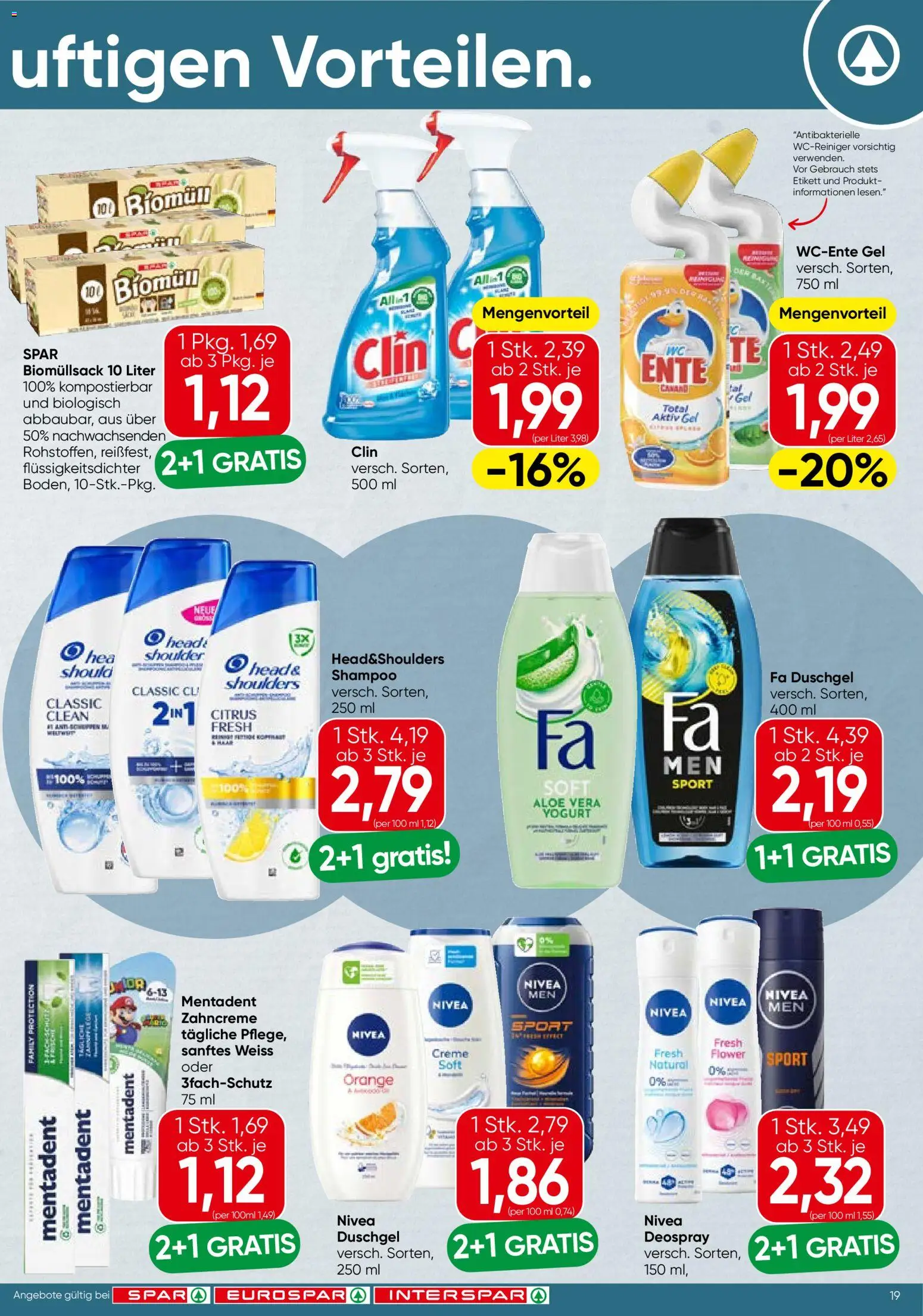 Spar Flugblatt - Niederösterreich gültig ab 26.02.2026 | Seite: 19 | Produkte: Shampoo, Creme, Duschgel
