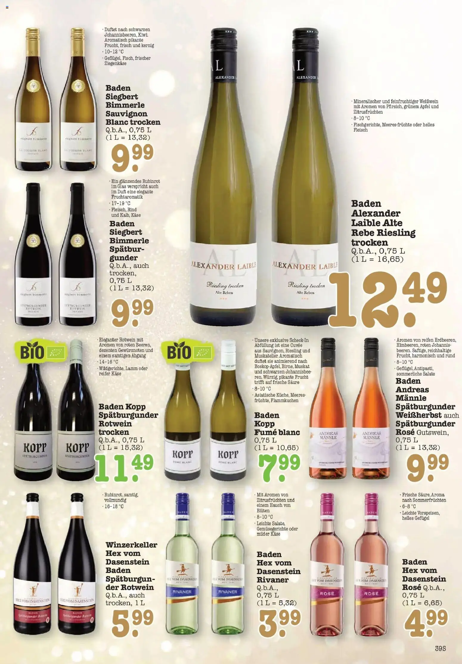 Edeka prospekt Bühlertal	 – gültig ab 15.12.2025 | Seite: 39 | Produkte: Rotwein trocken, Ziegenkäse, Duft, Meeresfrüchte