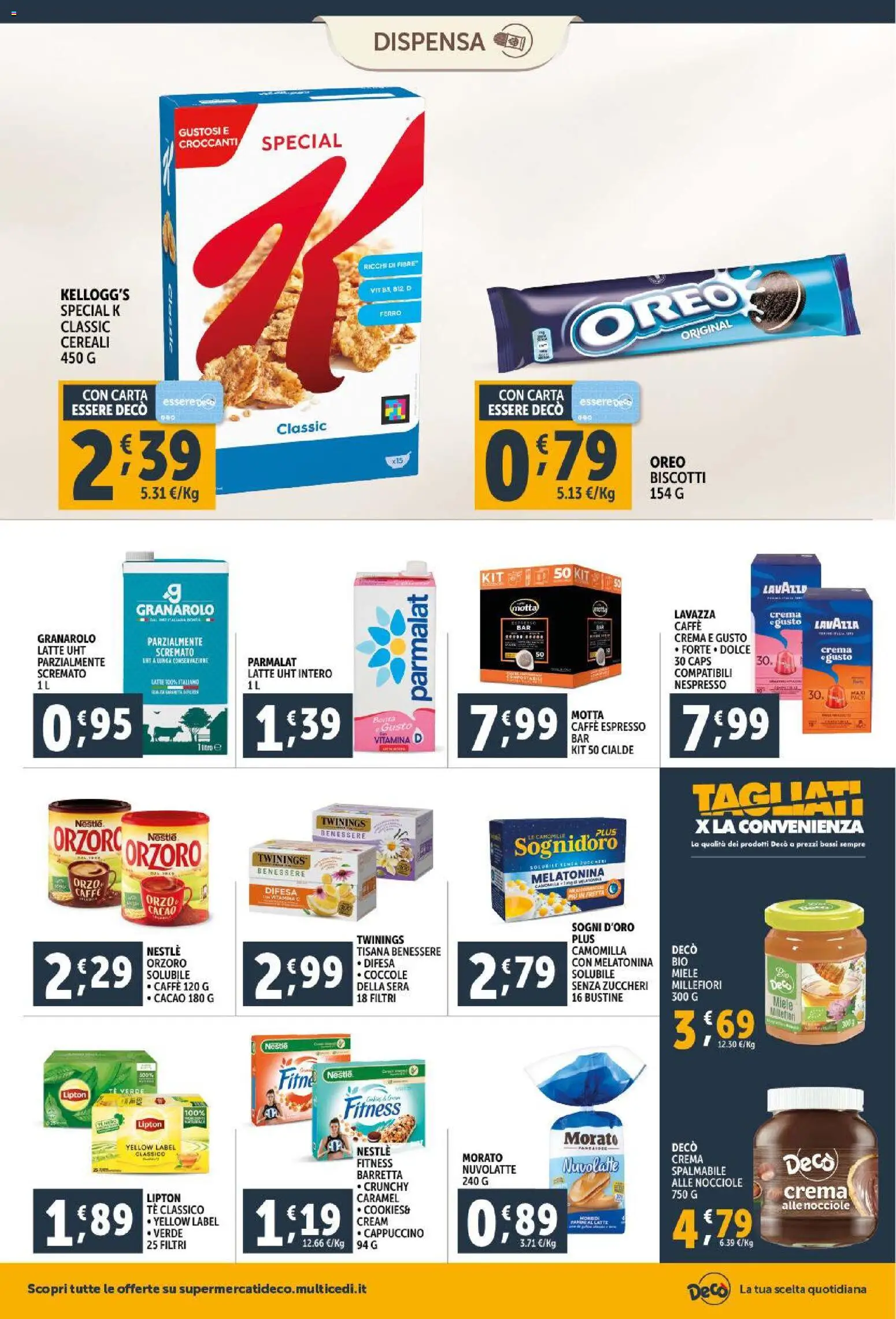 Volantino Decò del 30.01.2026 | Pagina: 12 | Prodotti: Caffè, Tè, Nocciole, Miele
