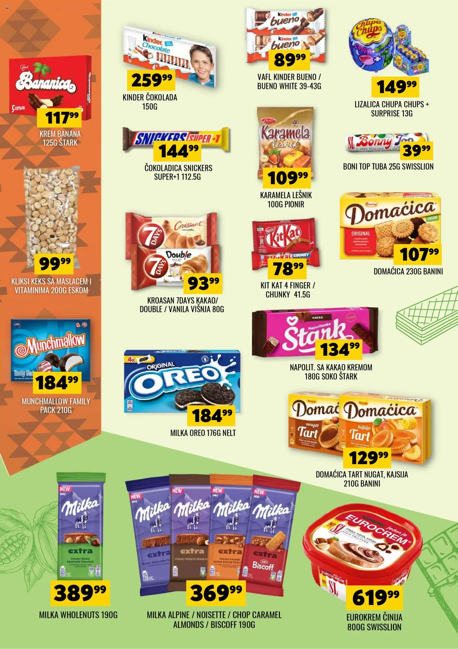 Tekijanka katalog - važi od 03.12.2025 | Strana: 12 | Proizvode: Banana, Munchmallow, 7days, Kroasan