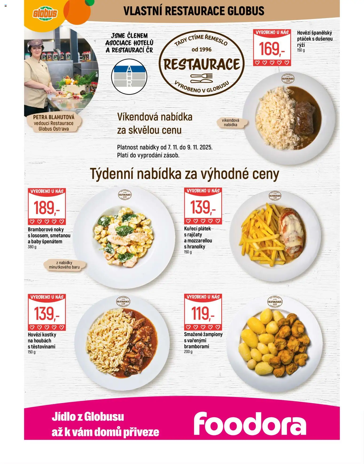 Globus leták - Ostrava od 05.11.2025 | Strana: 7 | Produkty: Žampiony, Globus, Bramborové noky, Kostky