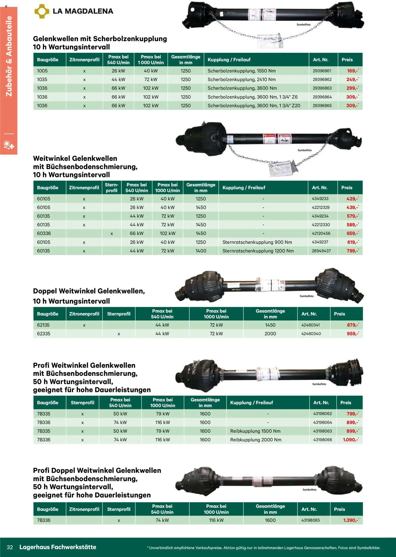 Lagerhaus Verschleißteile & Zubehör gültig ab 01.01.2026 | Seite: 32
