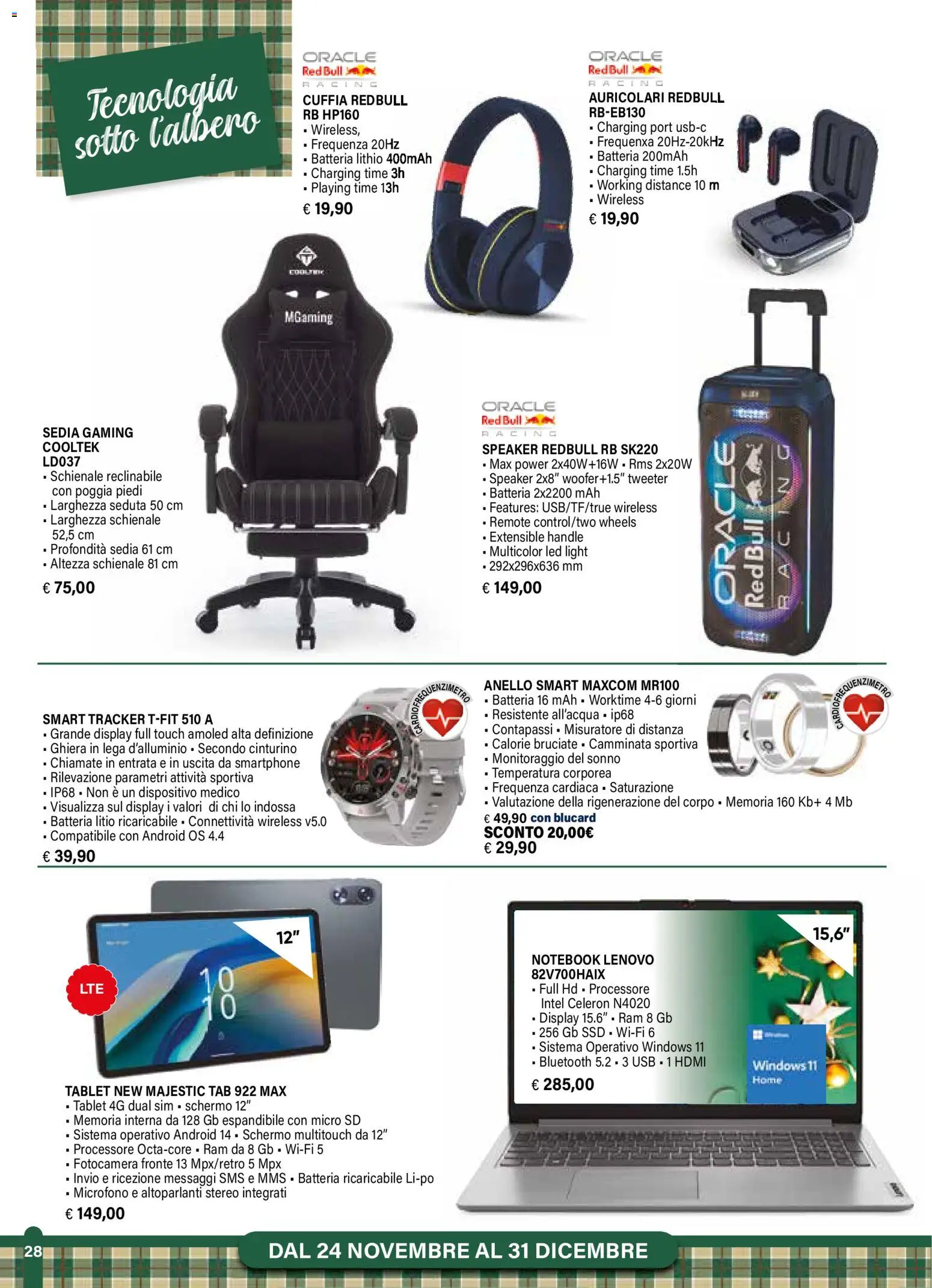 Volantino Il Gigante del 24.11.2025 | Pagina: 28 | Prodotti: Schermo, Smartphone, Fotocamera, Sedia