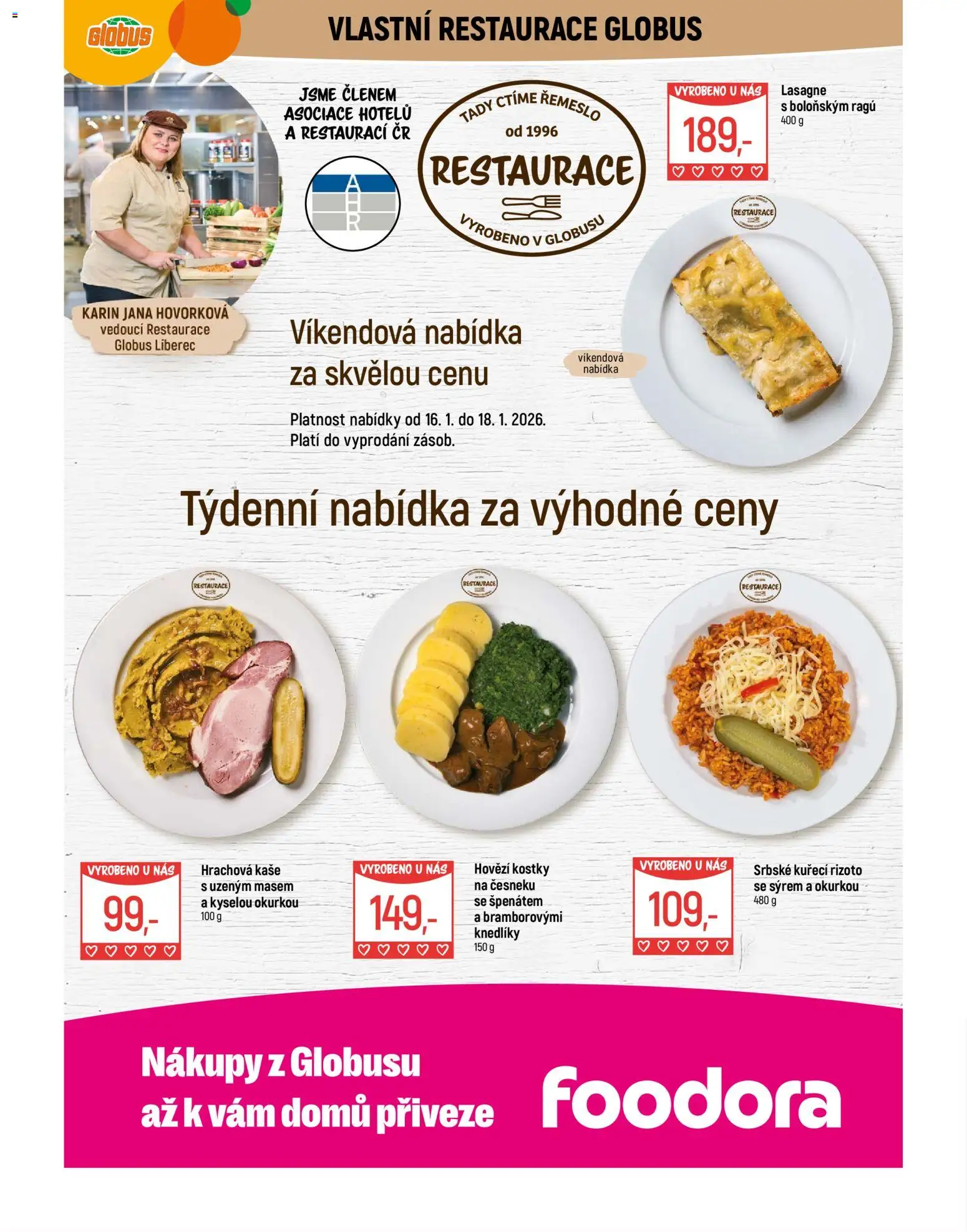 Globus leták - Liberec od 14.01.2026 | Strana: 7 | Produkty: Hovězí, Globus, Kostky, Lasagne