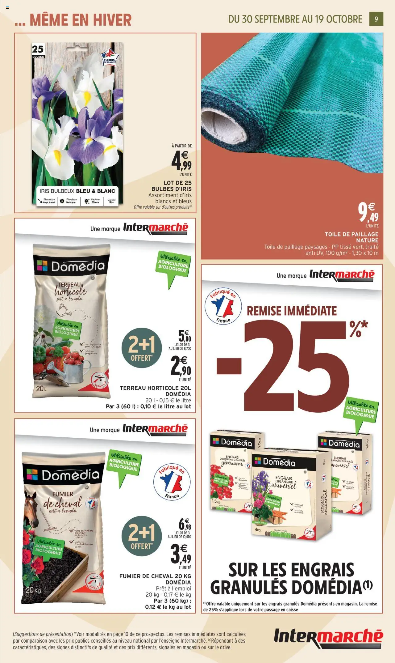  | Page: 9 | Produits: Fumier De Cheval, Toile de paillage, Terreau, Terreau horticole