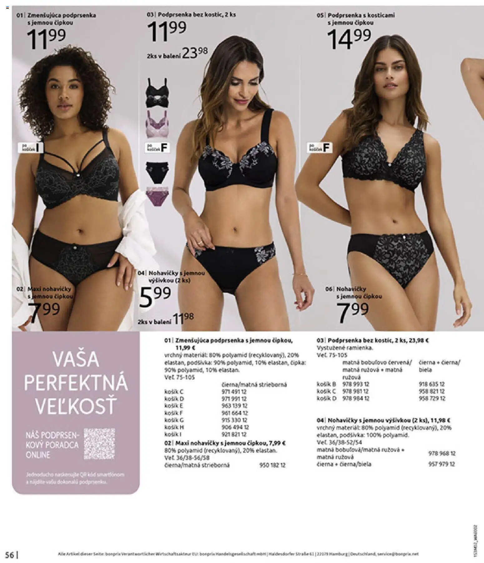 Nové Bonprix akcie – leták je platný od 20.02.2026 | Strana: 58 | Produkty: Nohavičky, Podprsenka