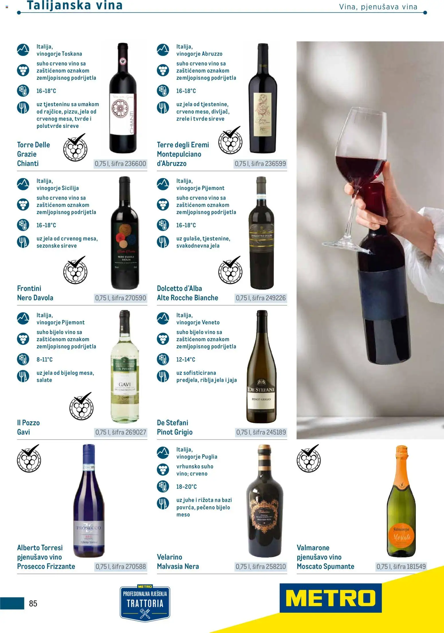 Metro katalog | vrijedi od 05.03.2026 | Stranica: 85 | Proizvodi: Prosecco, Jaja, Meso, Vino