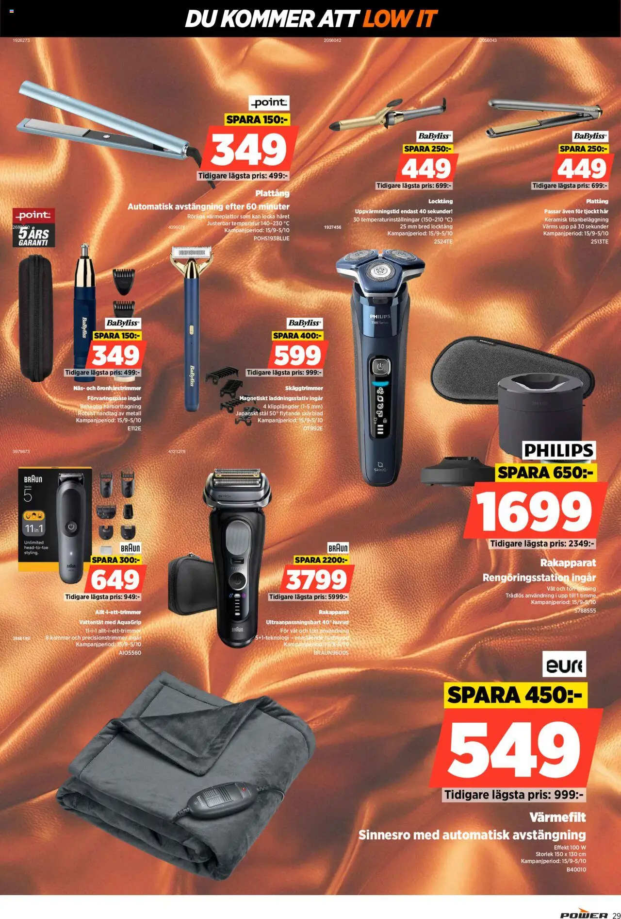 Power reklamblad aktuell från 15.09.2025 | Sida: 29 | Produkter: Rakapparat, Locktång, Plattång, Skäggtrimmer