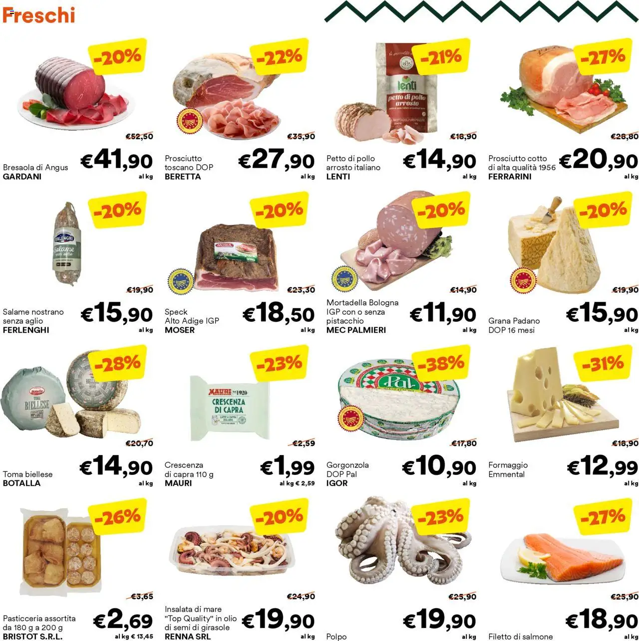 Volantino Unes del 13.08.2025 | Pagina: 4 | Prodotti: Speck, Insalata, Olio, Grana Padano