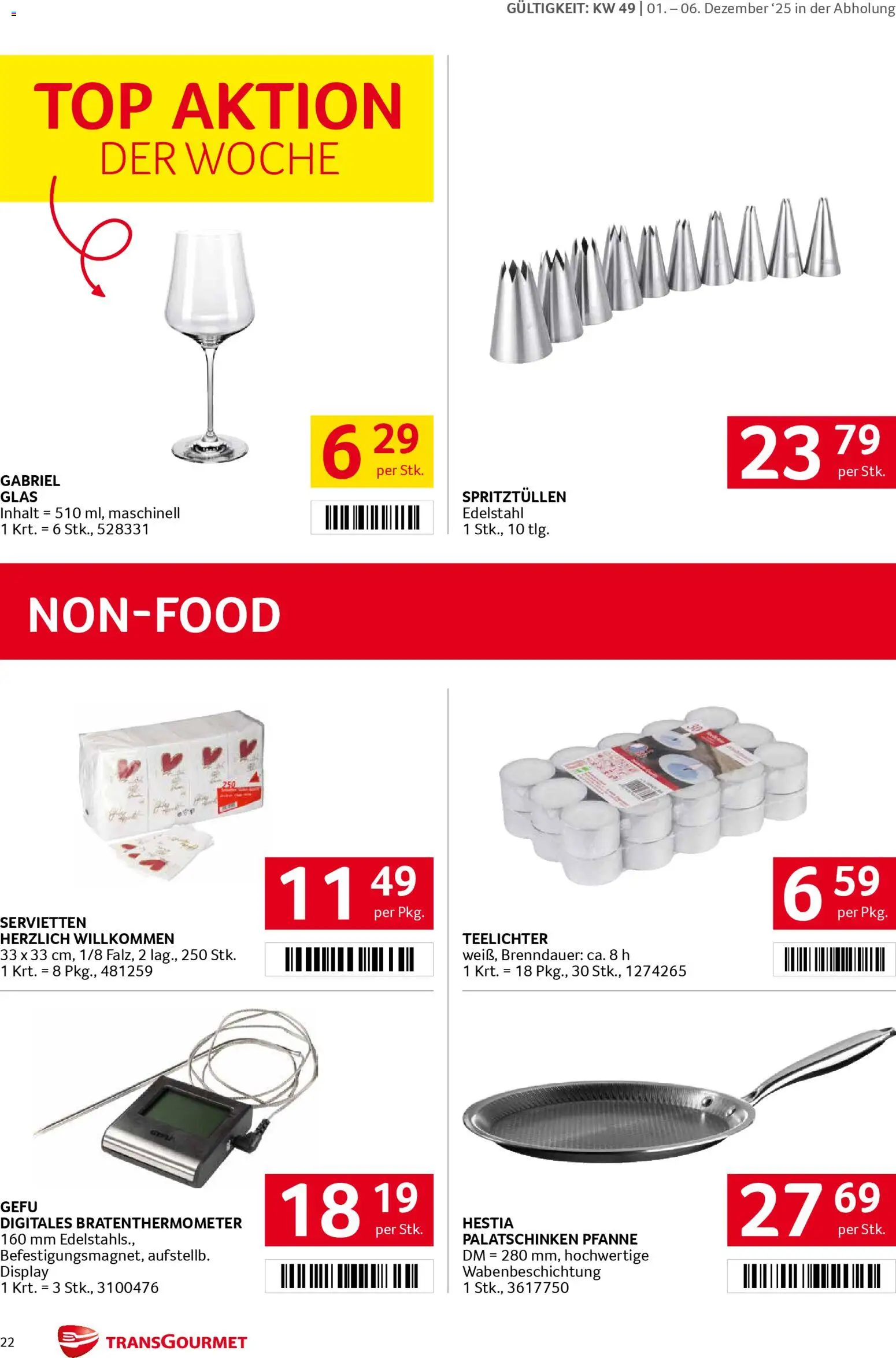 Transgourmet Flugblatt gültig ab 01.12.2025 | Seite: 22