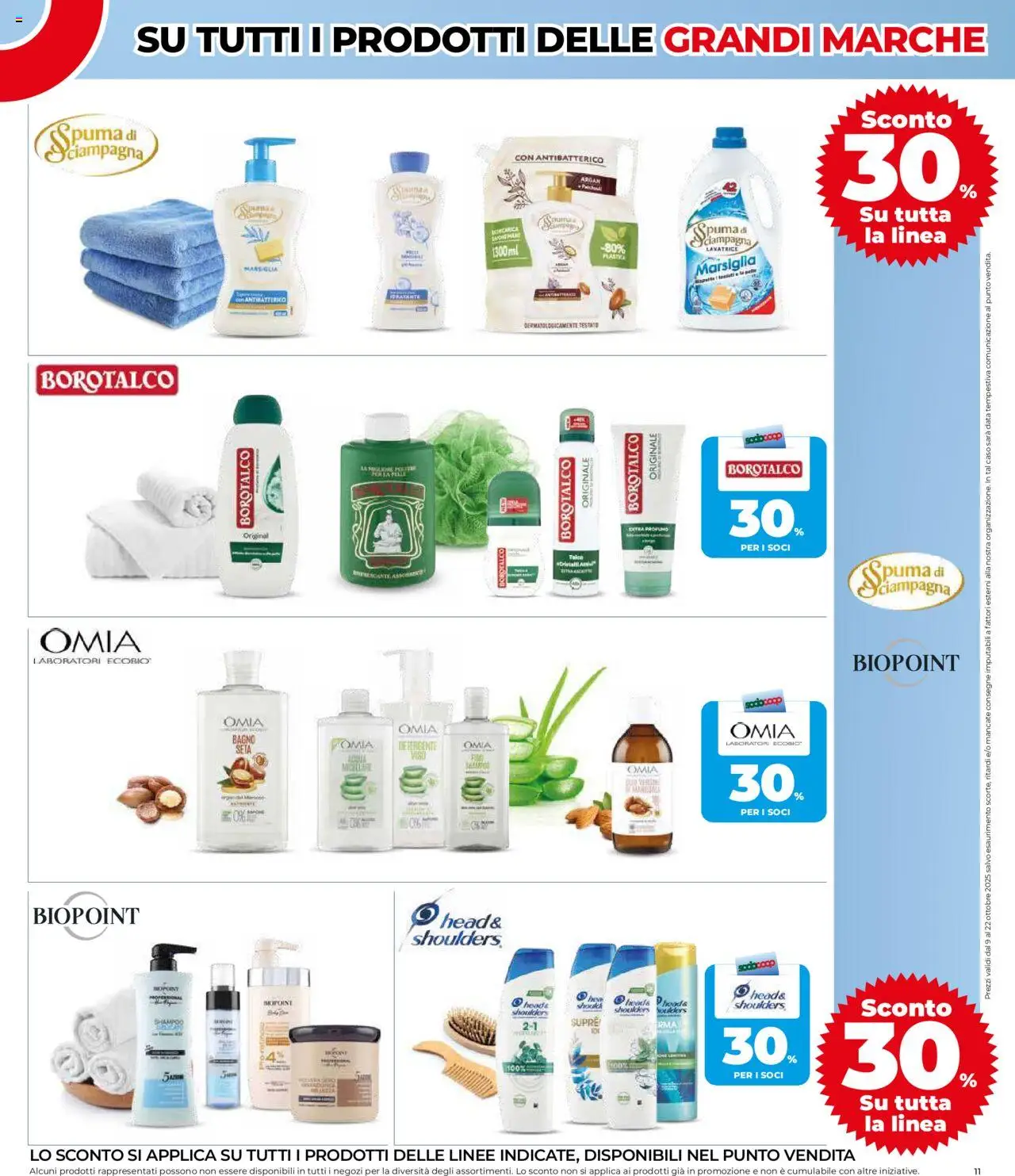 Volantino COOP del 09.10.2025 | Pagina: 11 | Prodotti: Detergente, Lavatrice, Bagno, Profumo