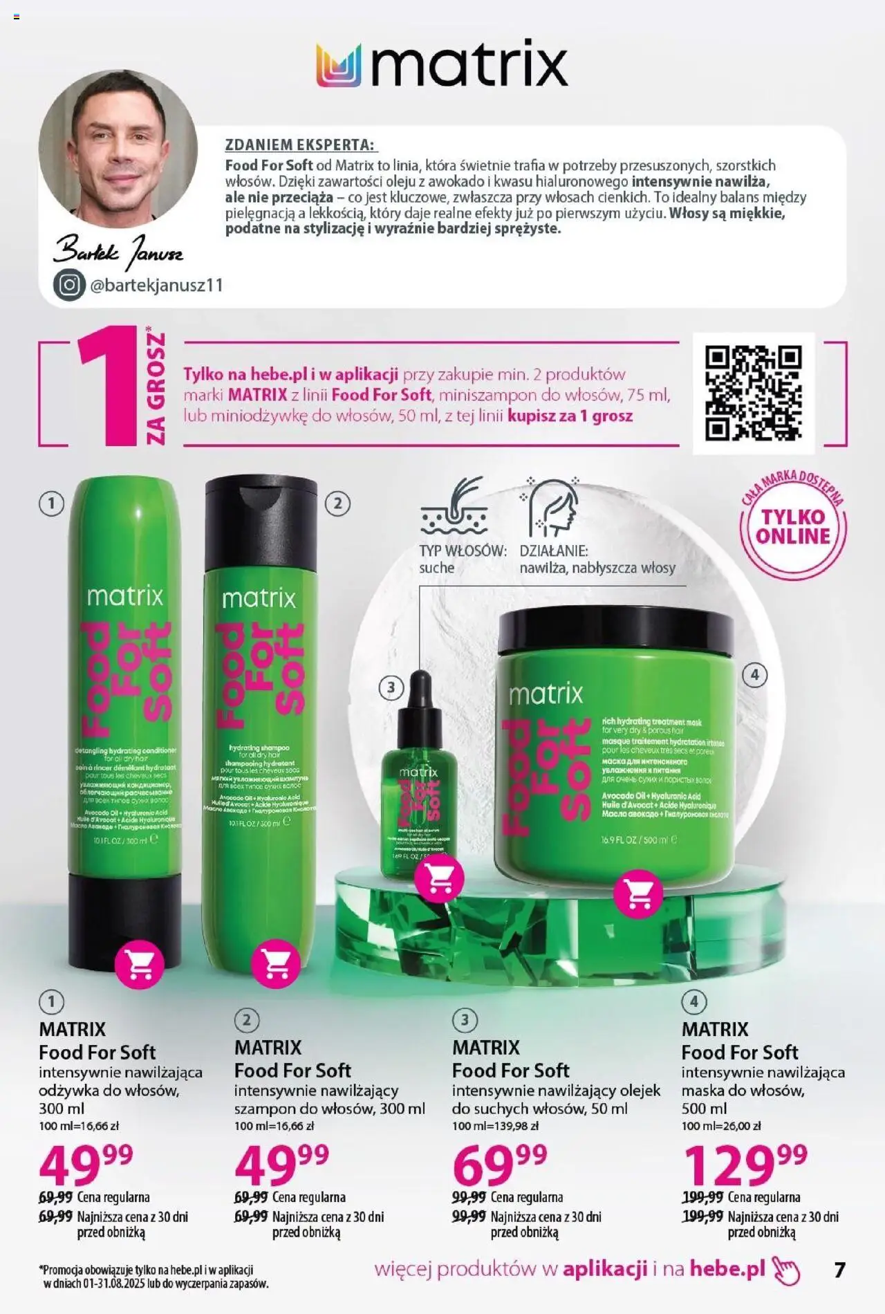 Hebe Gazetka - Katalog od 01.08.2025 | Strona: 7 | Produkty: Szampon, Odżywka, Maska, Awokado