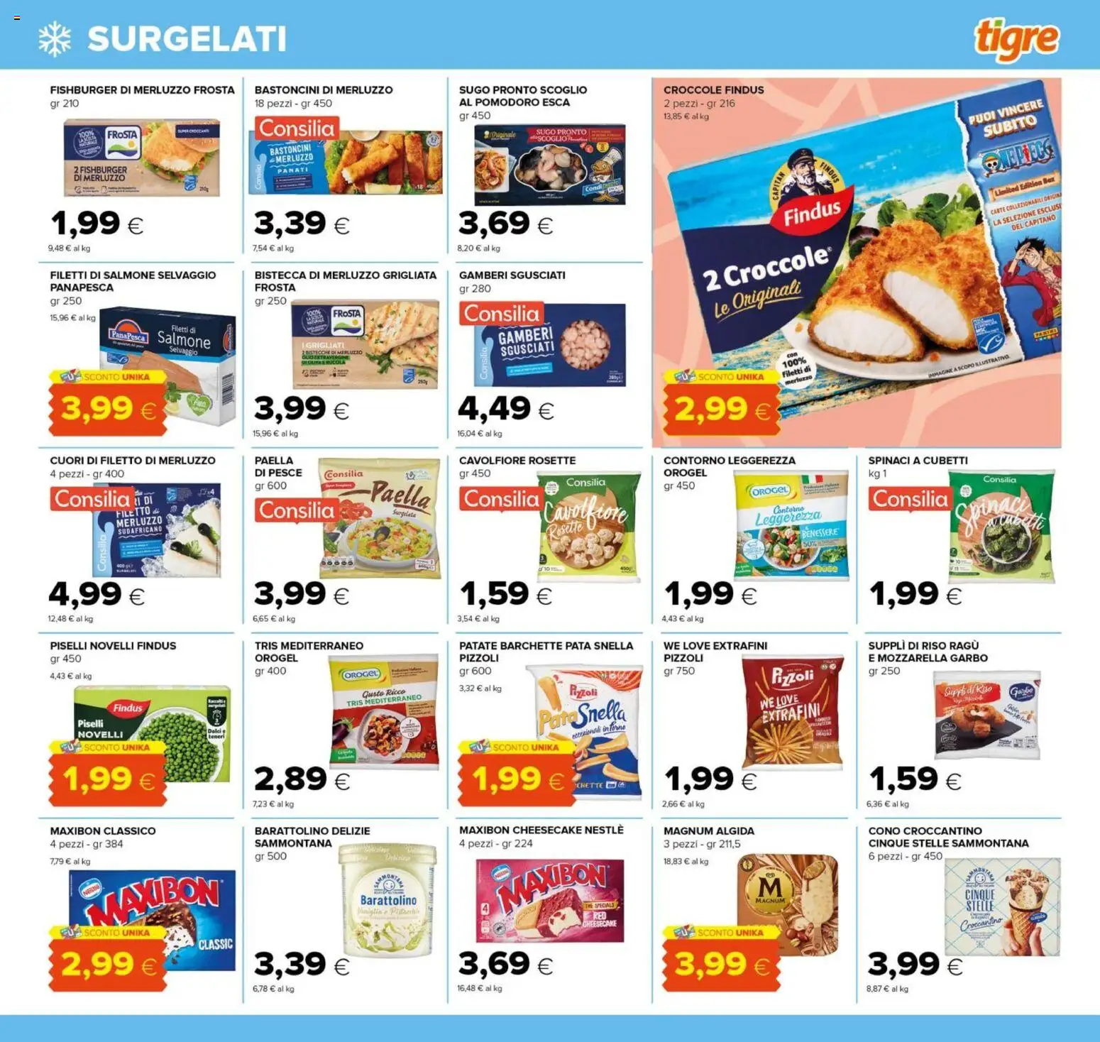 Volantino Tigre del 23.04.2026 | Pagina: 13 | Prodotti: Merluzzo, Patate, Mozzarella, Ragú