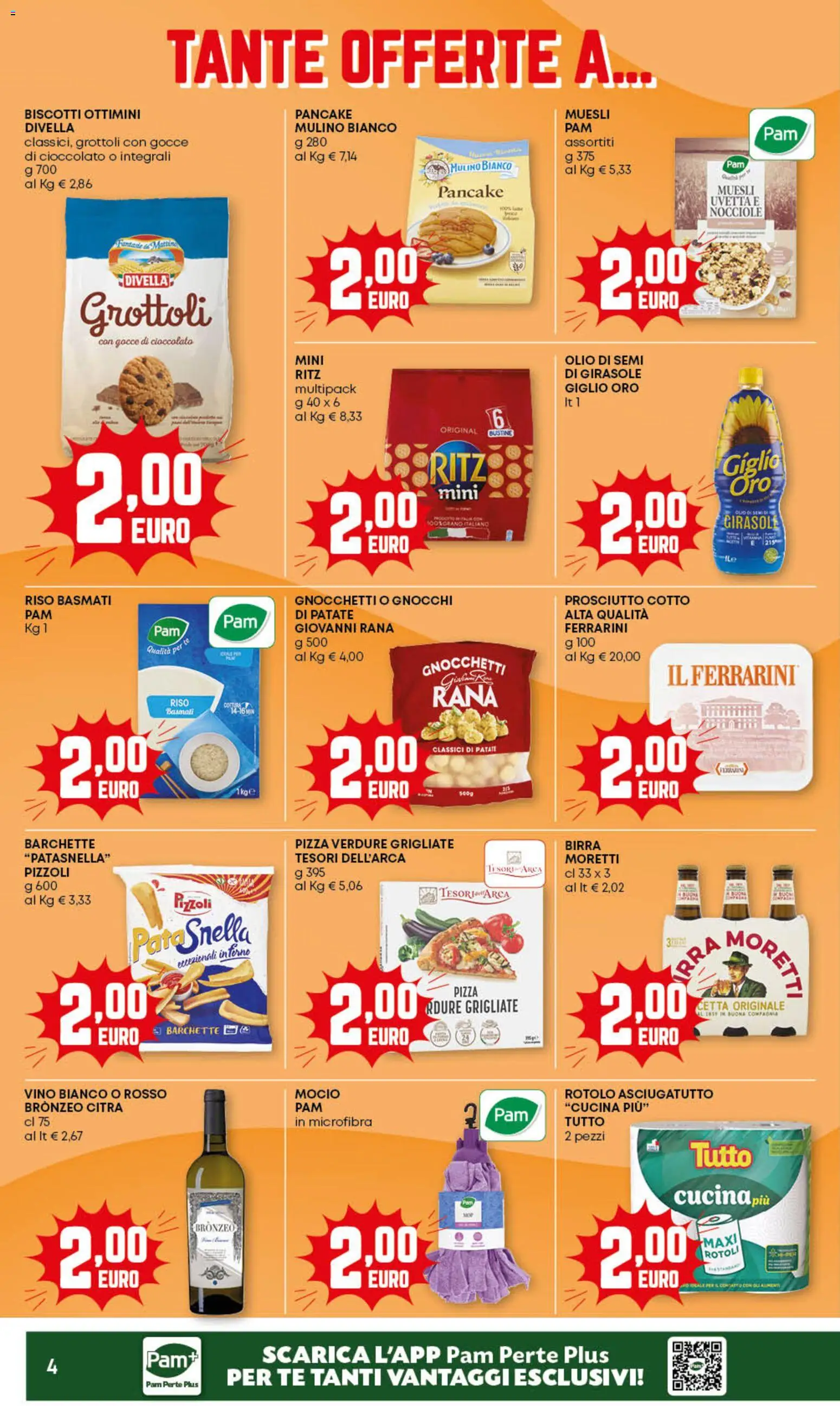 Volantino PAM del 06.11.2025 | Pagina: 4 | Prodotti: Pizza, Nocciole, Gnocchetti, Vino bianco