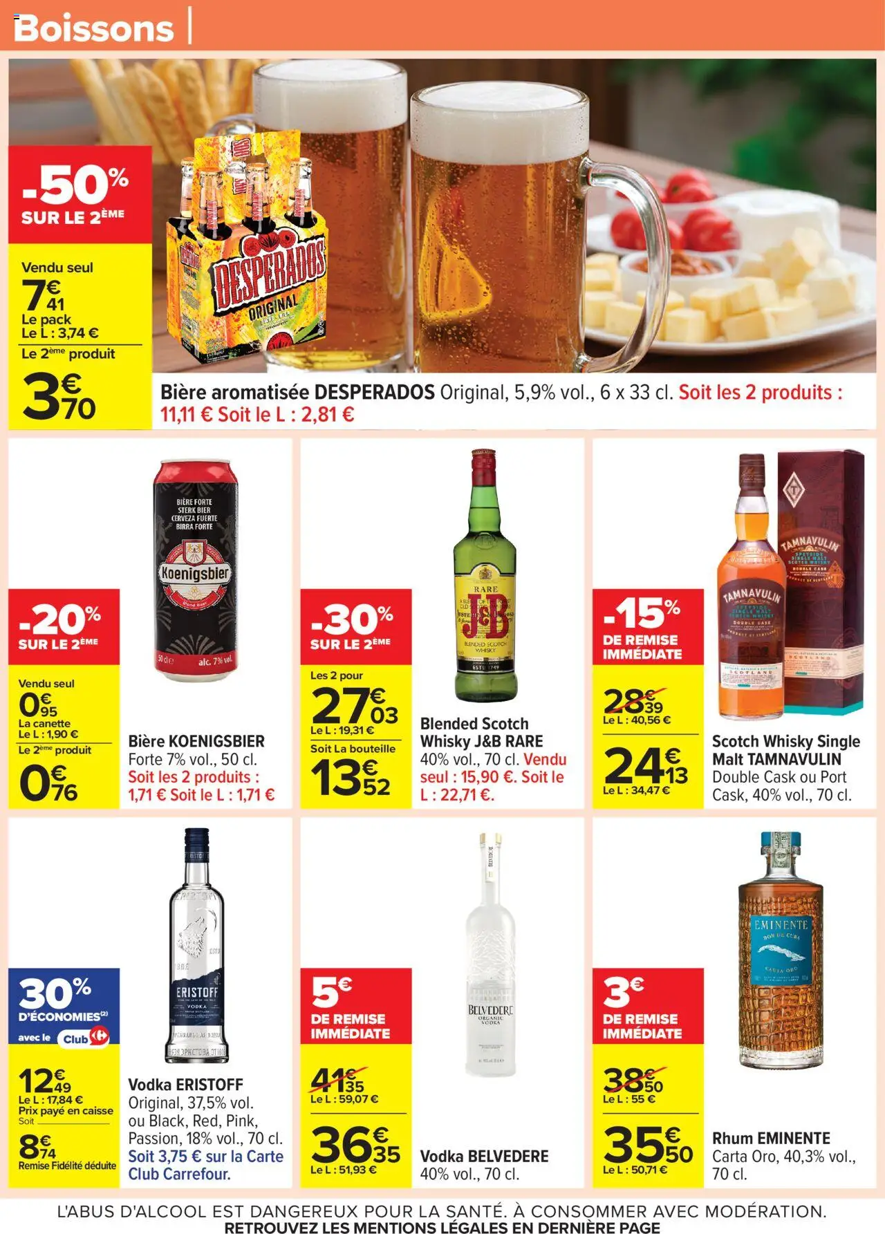 {H1} | Page: 41 | Produits: Vodka, Whisky, Desperados, Rhum