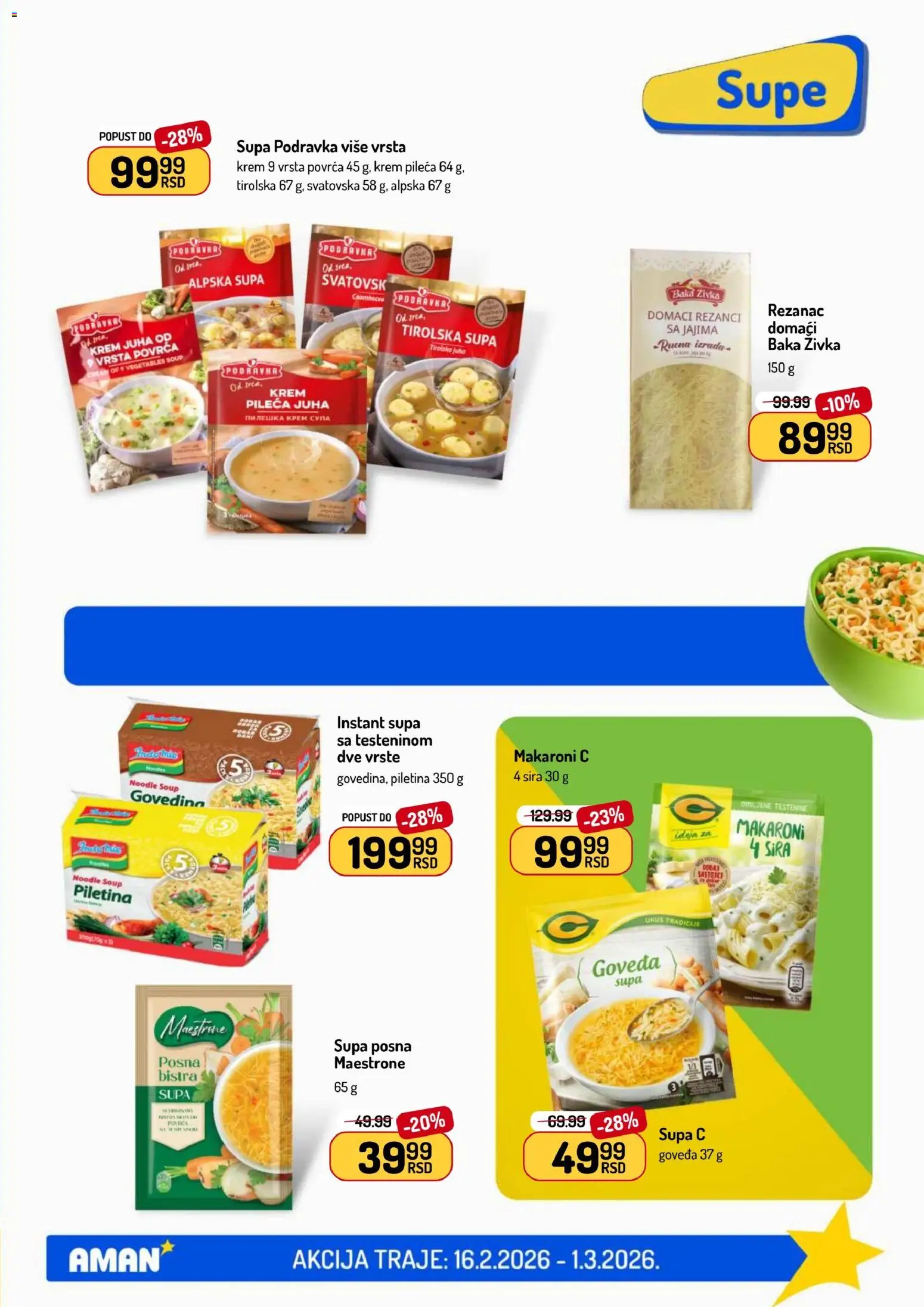 Aman katalog - važi od 16.02.2026 | Strana: 29 | Proizvode: Podravka, Piletina