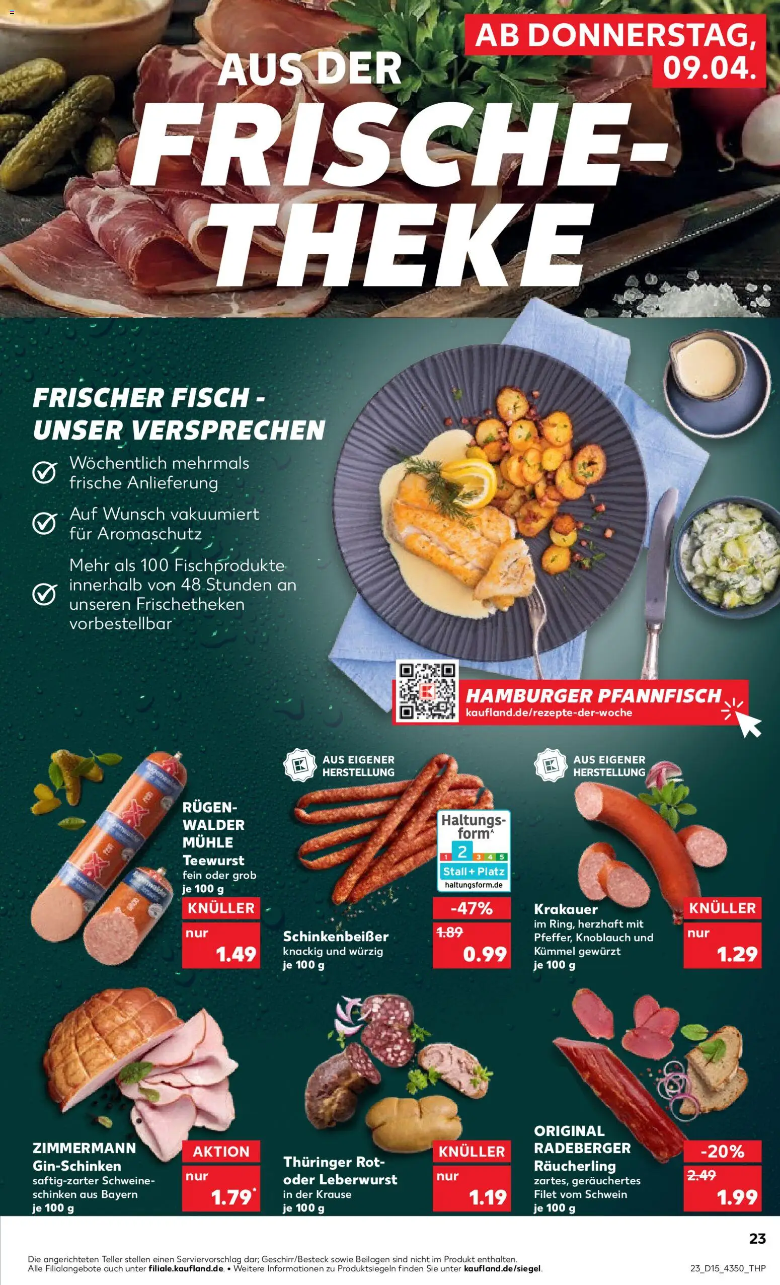 Kaufland Prospekt Potsdam	 – gültig ab 09.04.2026 | Seite: 23 | Produkte: Mühle, Theke, Fisch, Knoblauch