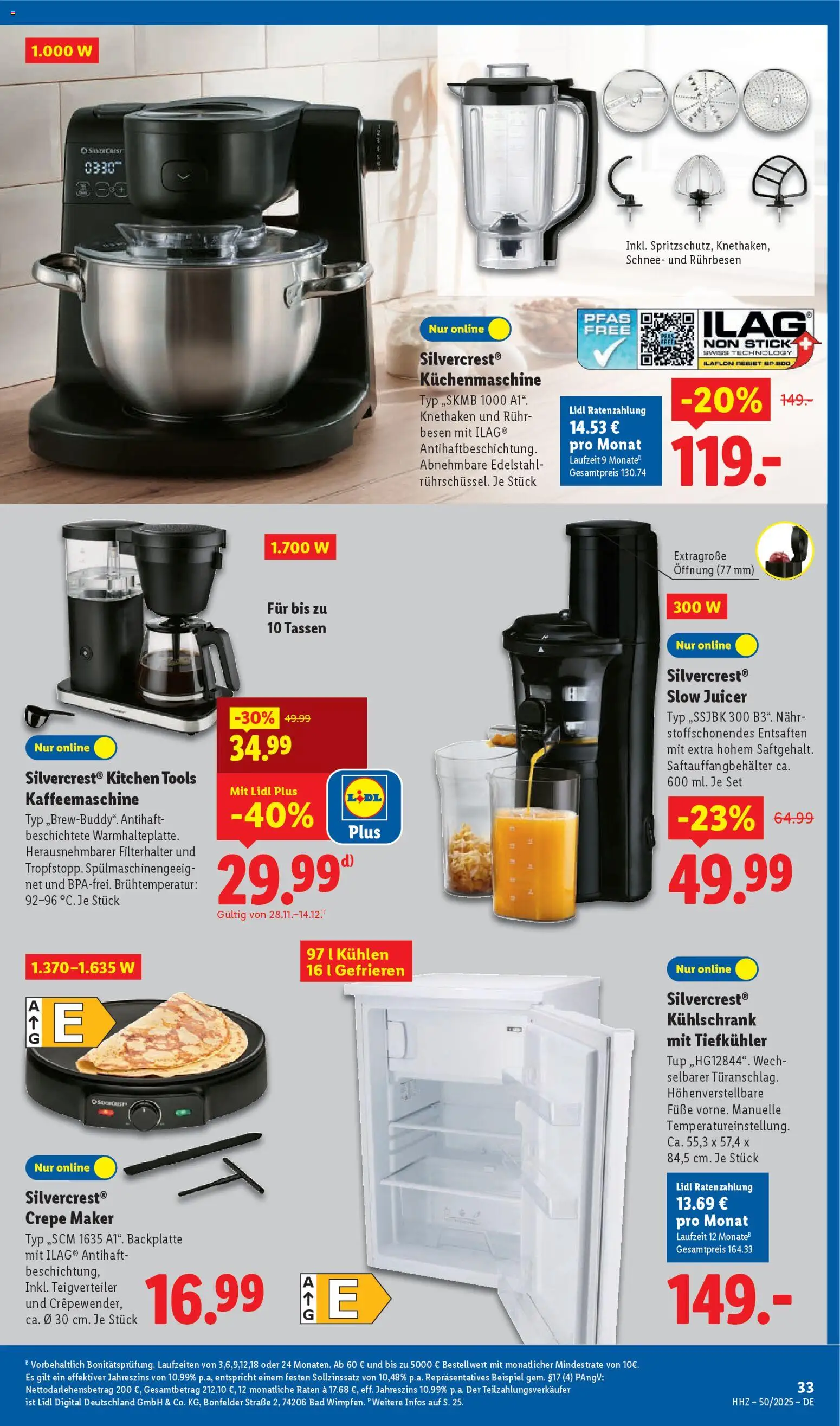 Lidl Prospekt Rahden – gültig ab 08.12.2025 | Seite: 7 | Produkte: Kaffeemaschine, Rührbesen, Bad, Kühlschrank