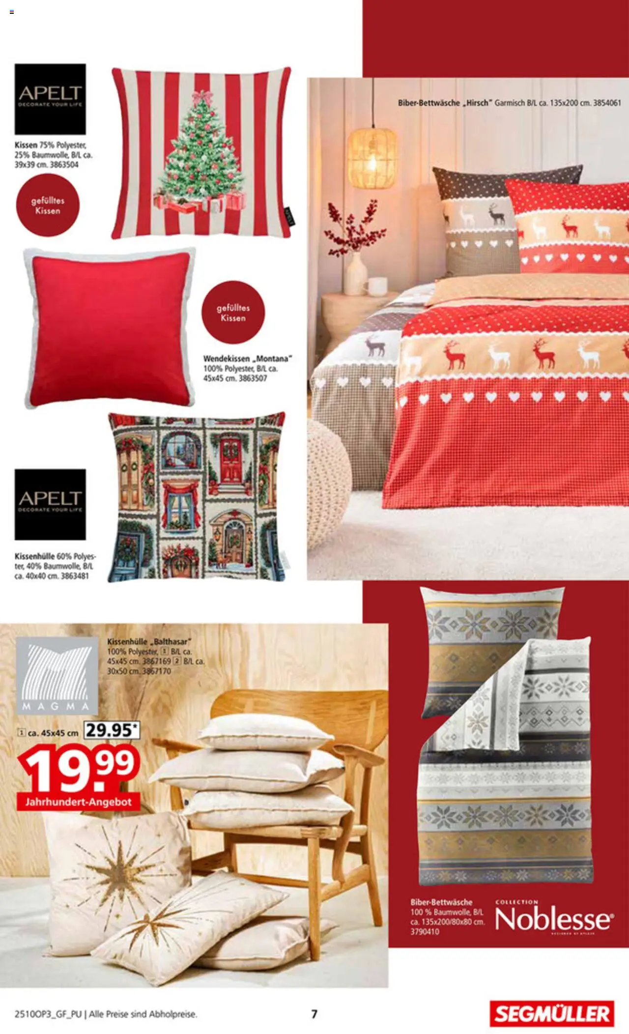 Segmüller Heimtextilien Spezial – gültig ab 06.10.2025 | Seite: 9 | Produkte: Kissen
