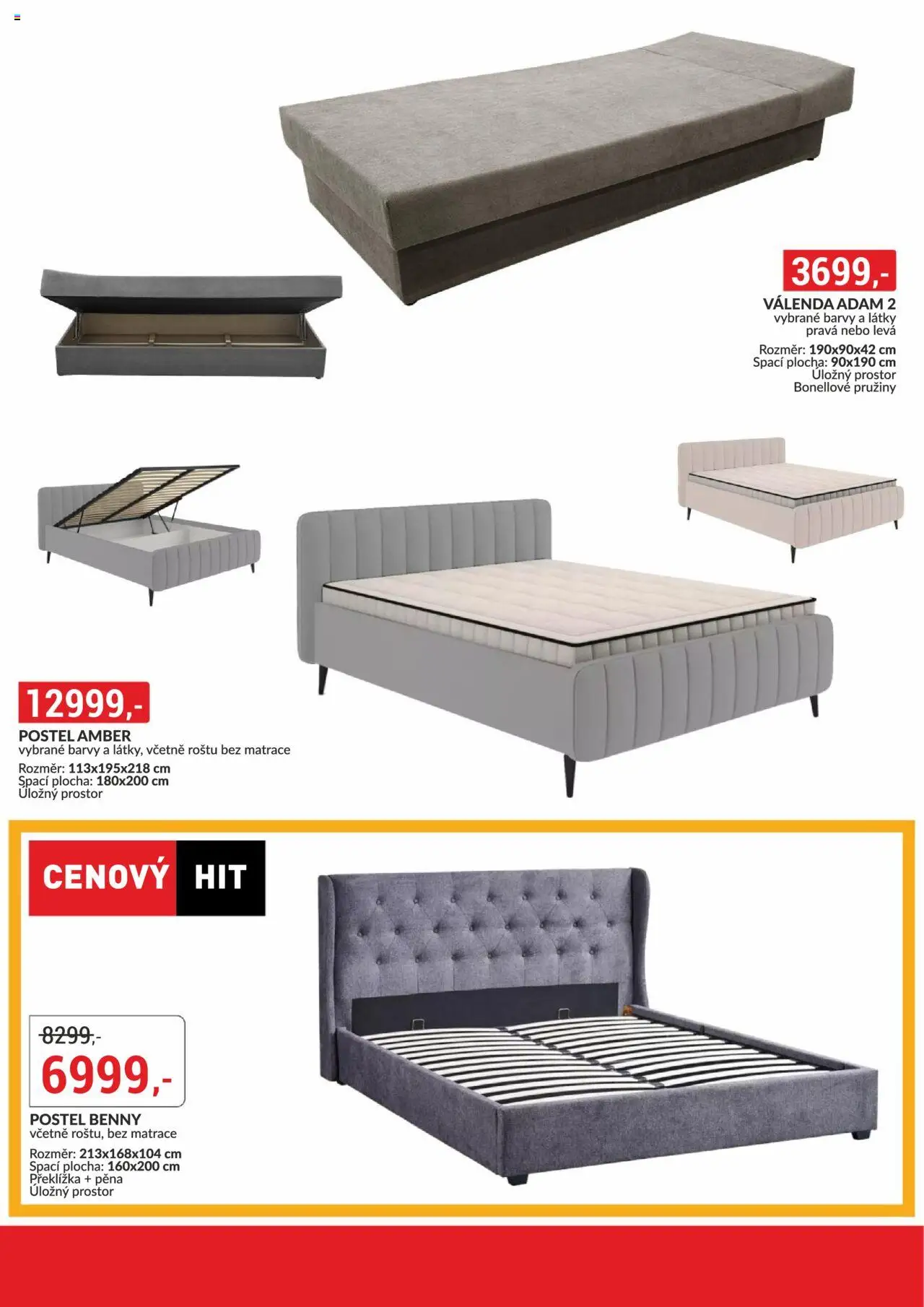 BAUMAX leták - Moderní styl, dostupná cena od 01.08.2025 | Strana: 39 | Produkty: Válenda, Postel, Matrace, Barvy