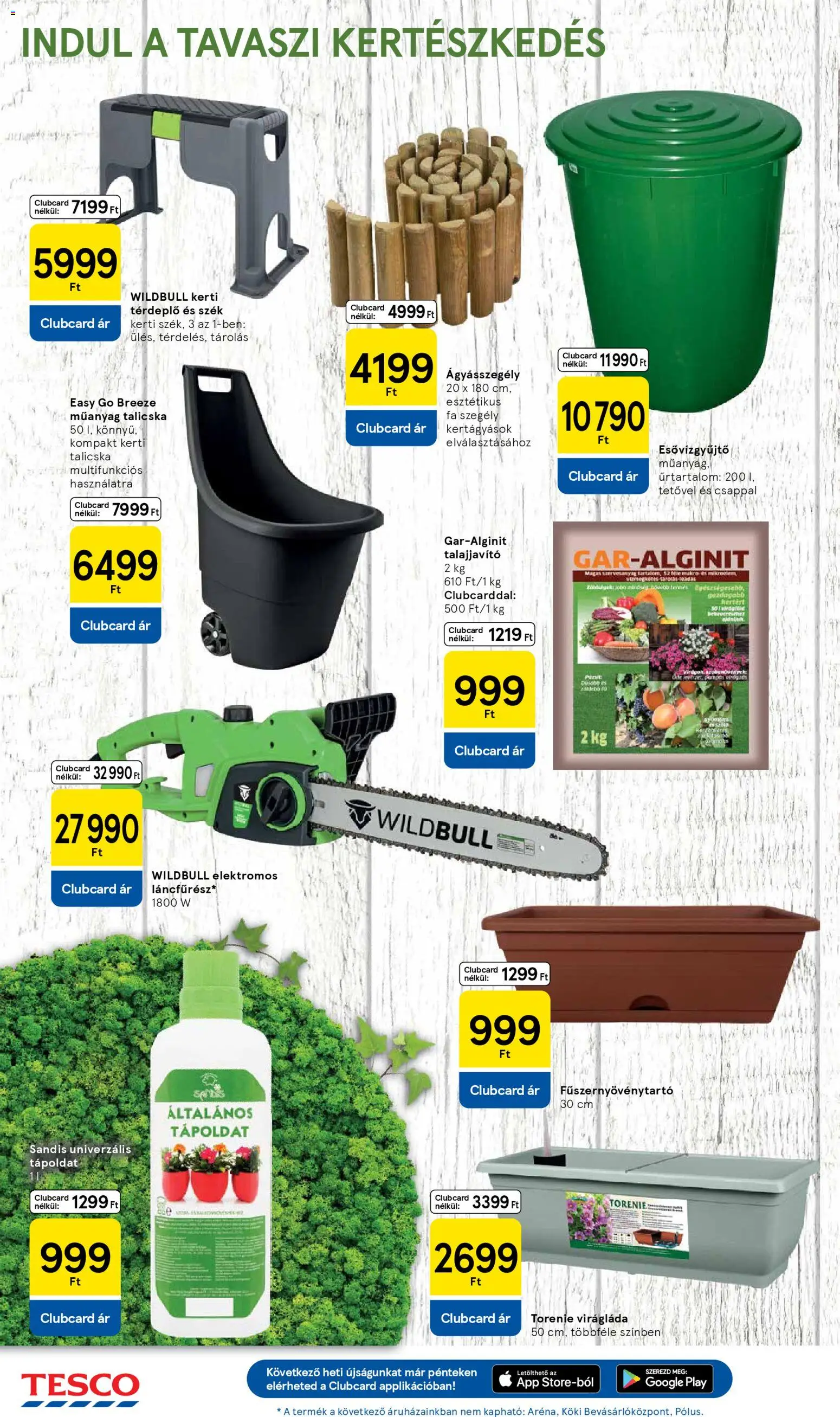 Tesco akciós ujság - amely érvényes a következő dátumtól: 29.01.2026 | Oldal: 28 | Termékek: Ágyásszegély, Szék, Tápoldat, Virágláda