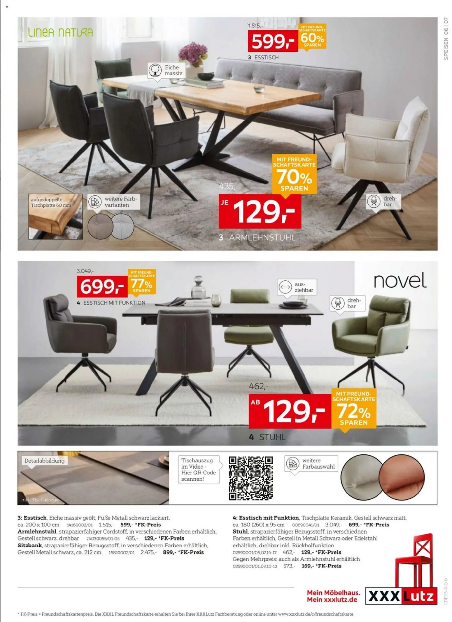 XXXL Lutz Prospekt – gültig ab 08.03.2026 | Seite: 17 | Produkte: Esstisch, Stuhl, Video