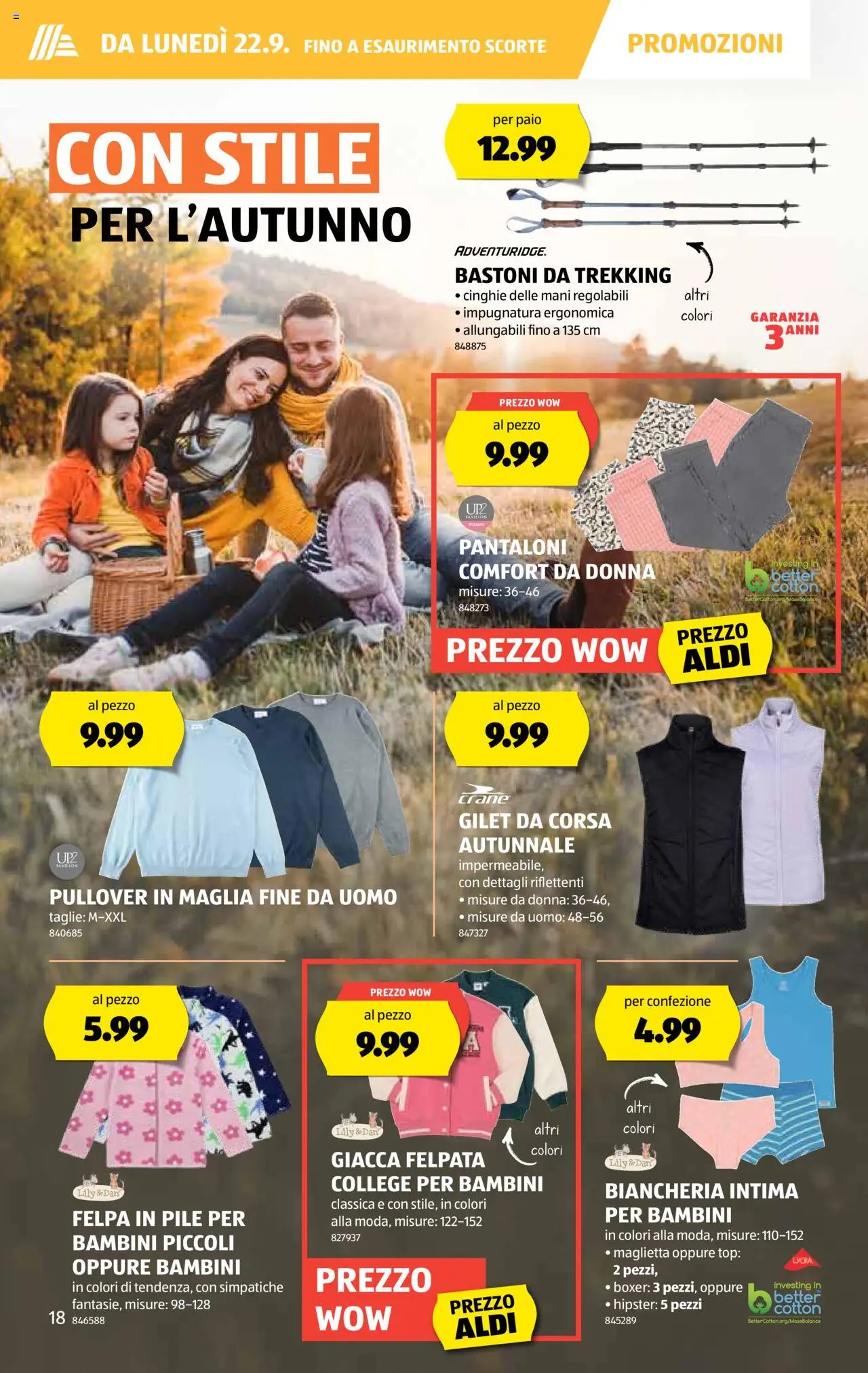 Aldi Aktionen IT – gültig ab 18.09.2025 | Seite: 19 | Produkte: Pullover, Boxer, Top