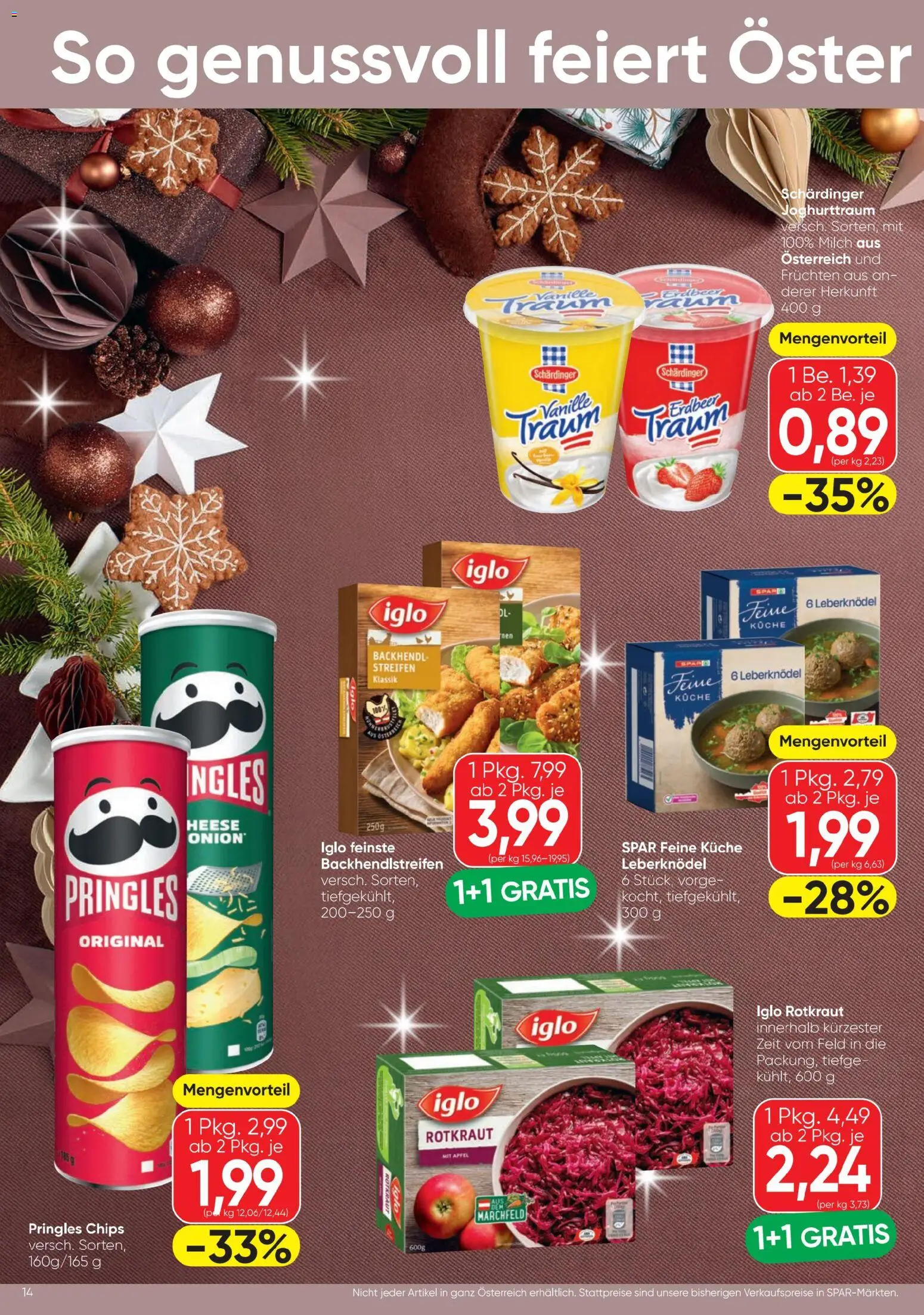Spar Sparkling Moments gültig ab 23.12.2025 | Seite: 14 | Produkte: Chips, Milch, Äpfel