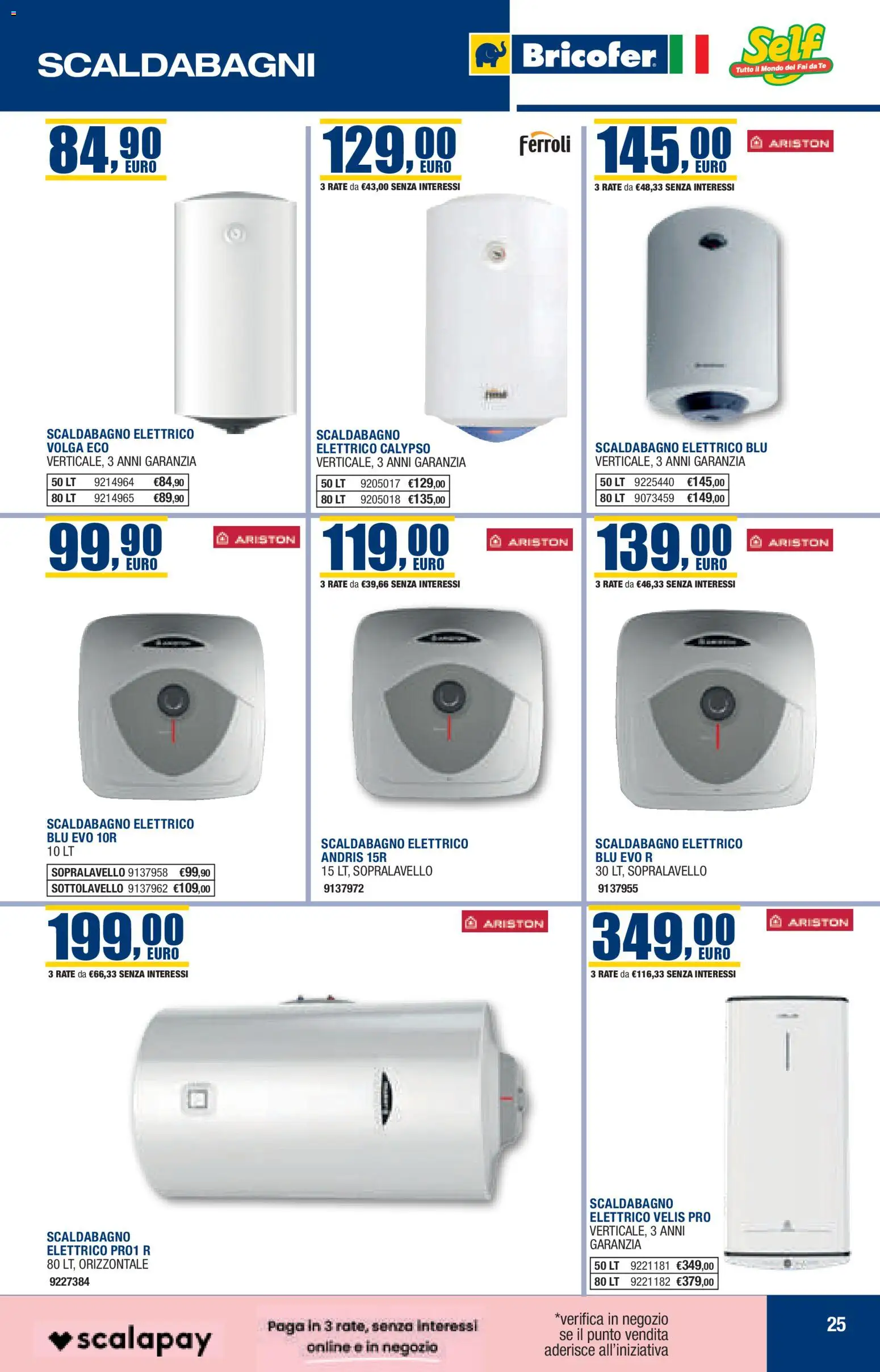 Volantino Bricofer del 22.10.2025 | Pagina: 25 | Prodotti: Tè, Scaldabagno
