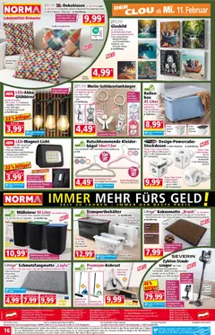 Norma Flugblatt ab 09.02.2026 gültig | Seite: 16 | Produkte: USB, Staubsauger, Kleiderbügel