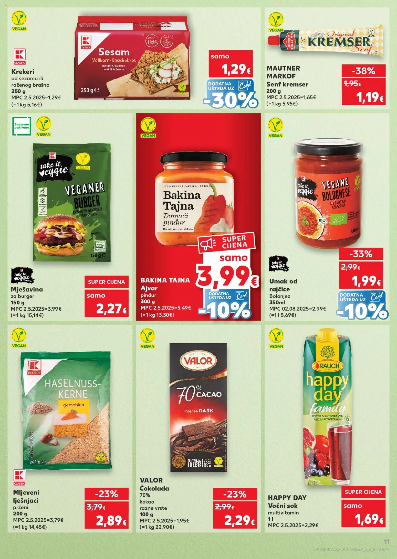 Kaufland katalog | vrijedi od 14.01.2026 | Stranica: 11 | Proizvodi: Rajčice, Paprika, Rajčica, Krekeri