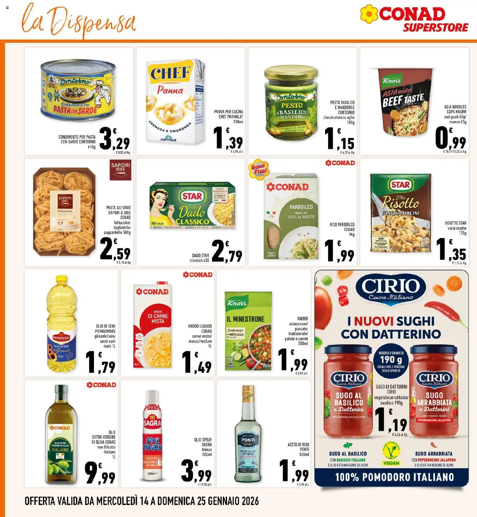 Volantino Conad del 14.01.2026 | Pagina: 20 | Prodotti: Patate, Carote, Pasta, Mandorle