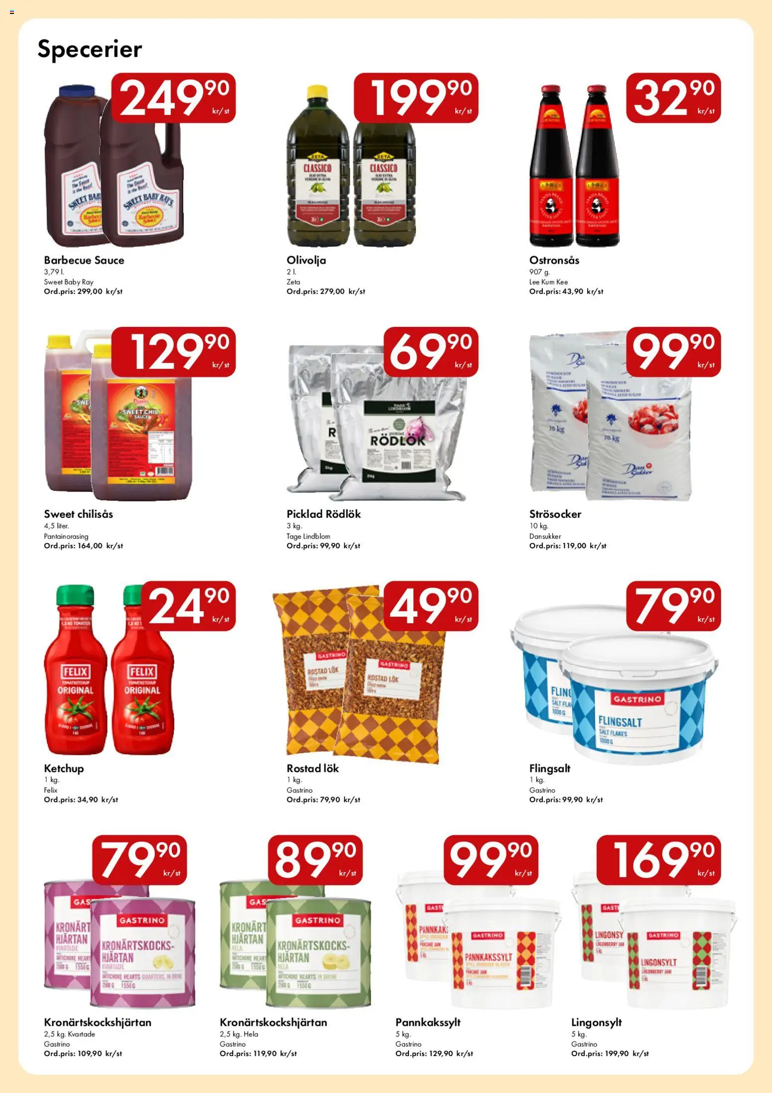 Hypermarkety reklamblad aktuell från 06.04.2026 | Sida: 8 | Produkter: Strösocker, Rostad lök, Rödlök, Ketchup