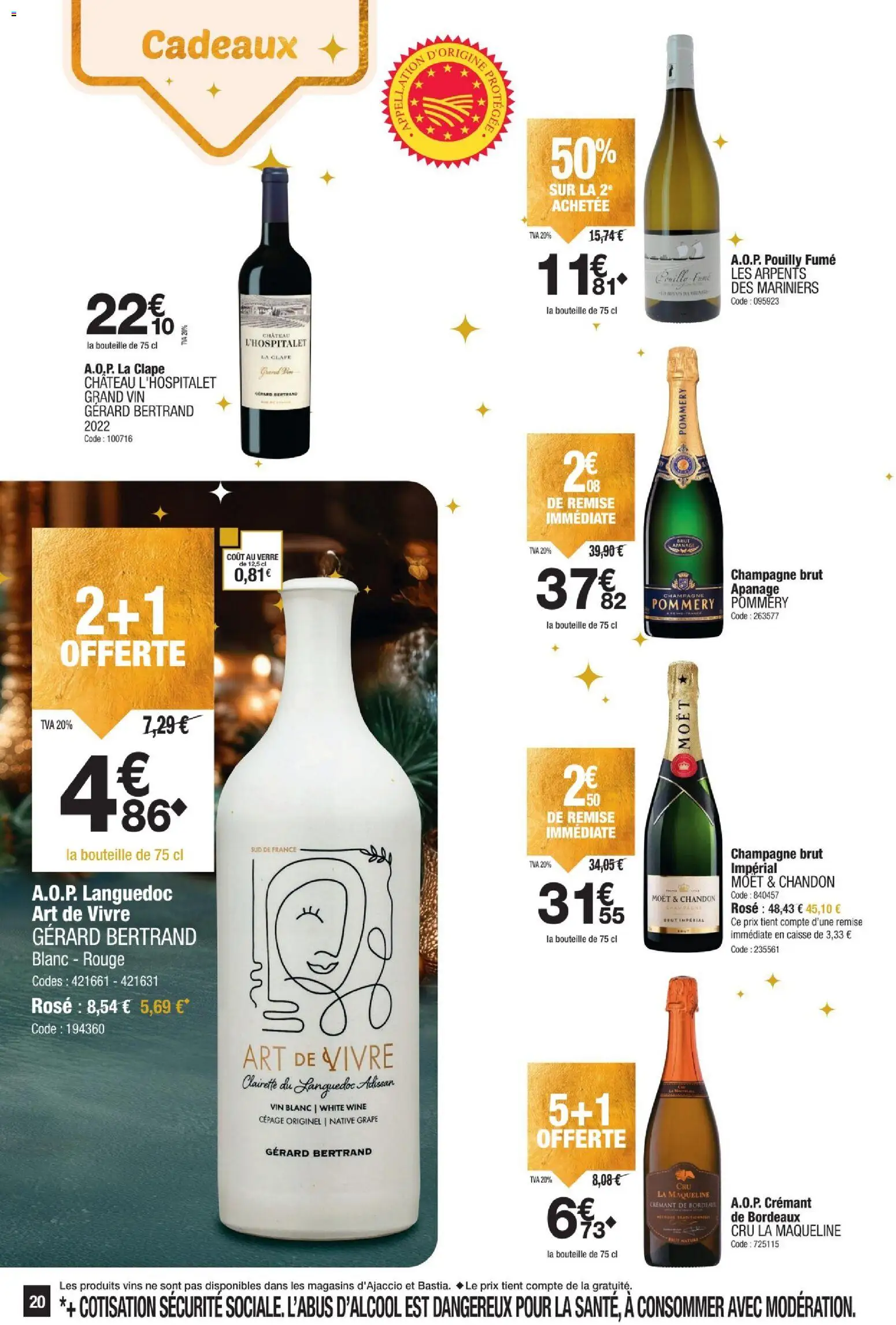 {H1} | Page: 20 | Produits: Champagne brut, Champagne, Crémant, Vin