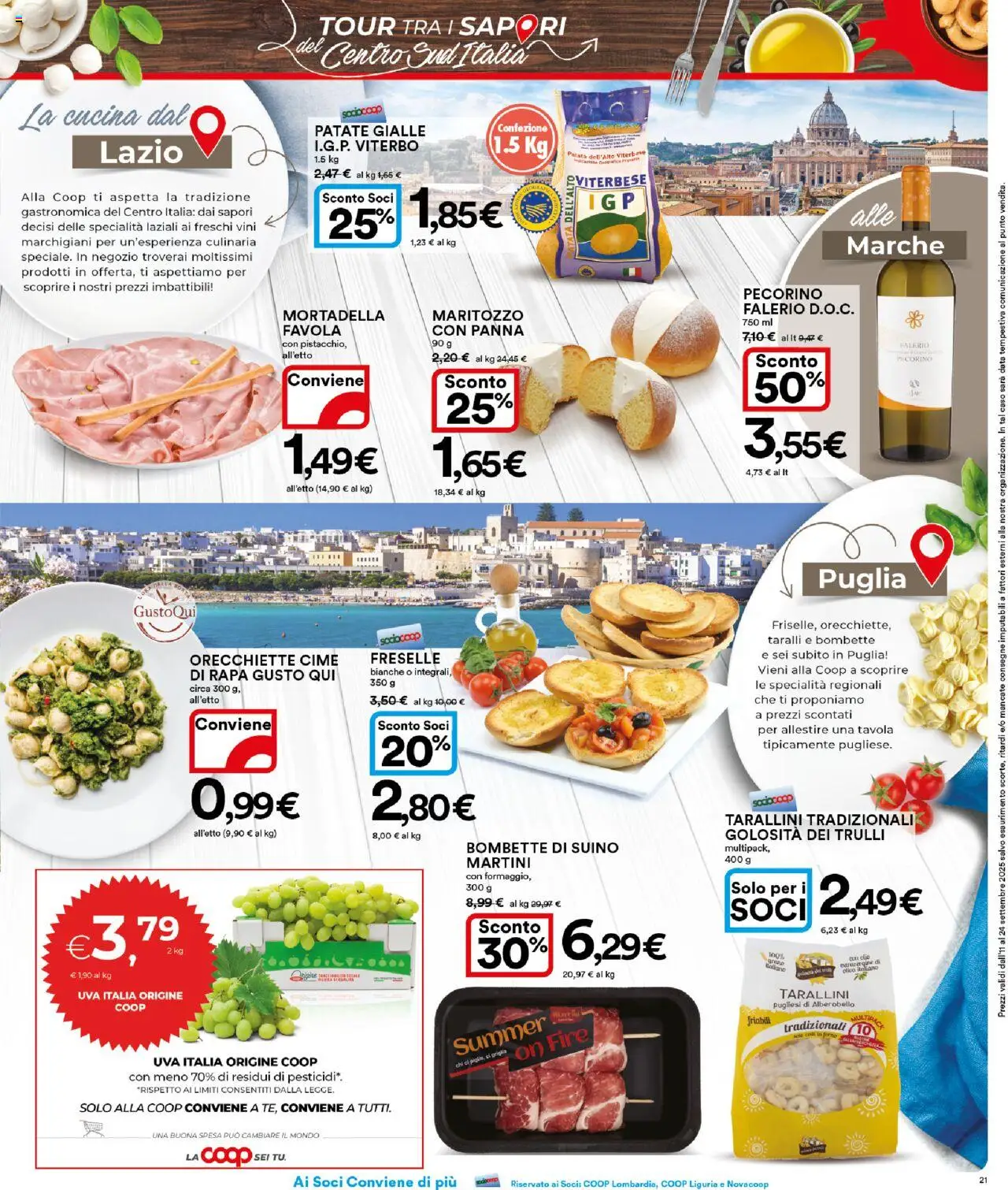 Volantino Ipercoop del 11.09.2025 | Pagina: 21 | Prodotti: Panna, Data, Mortadella, Forno