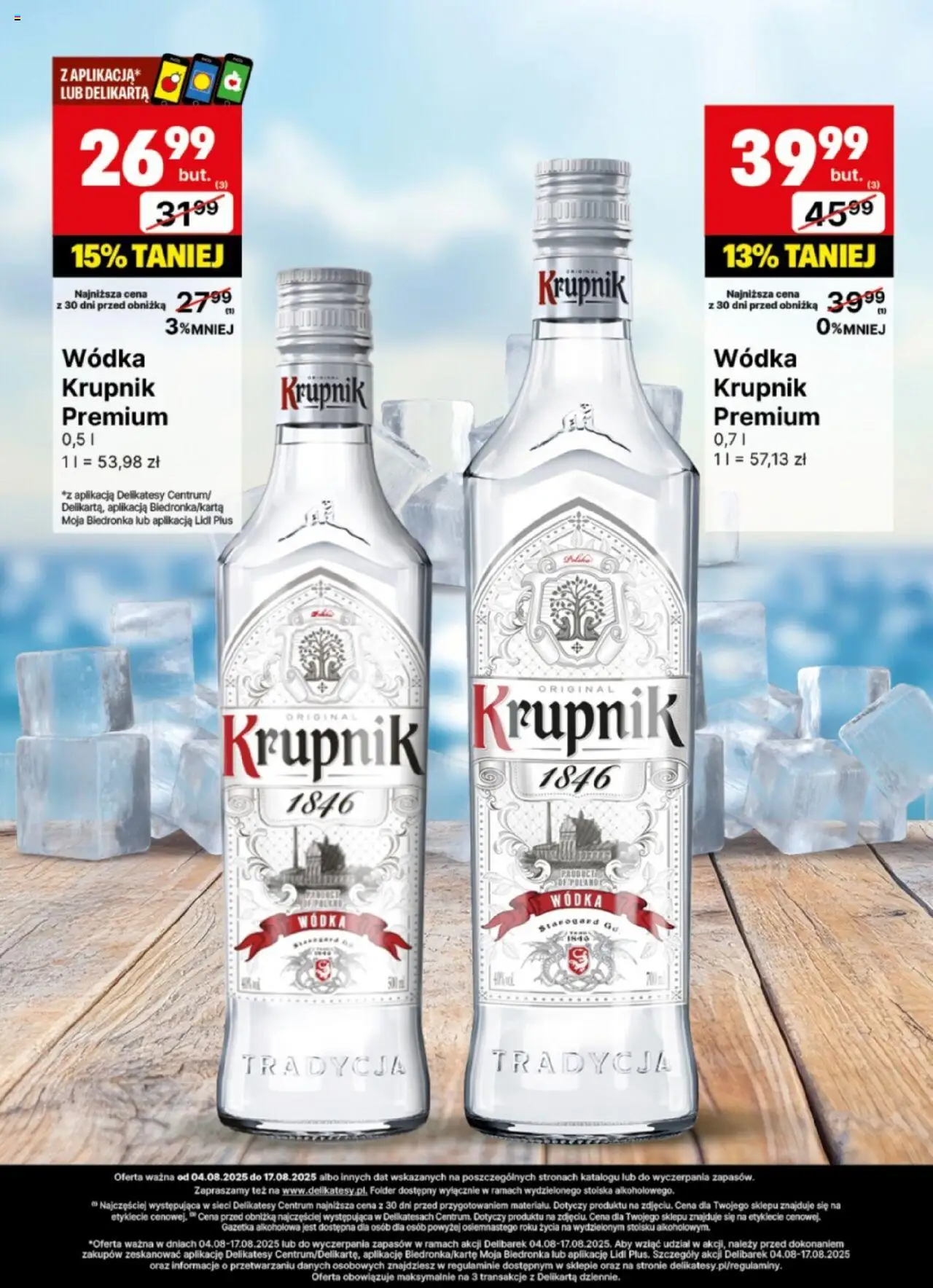 Delikatesy Centrum Gazetka - DeliBarek od 04.08.2025 | Strona: 15 | Produkty: Delikatesy, Wódka